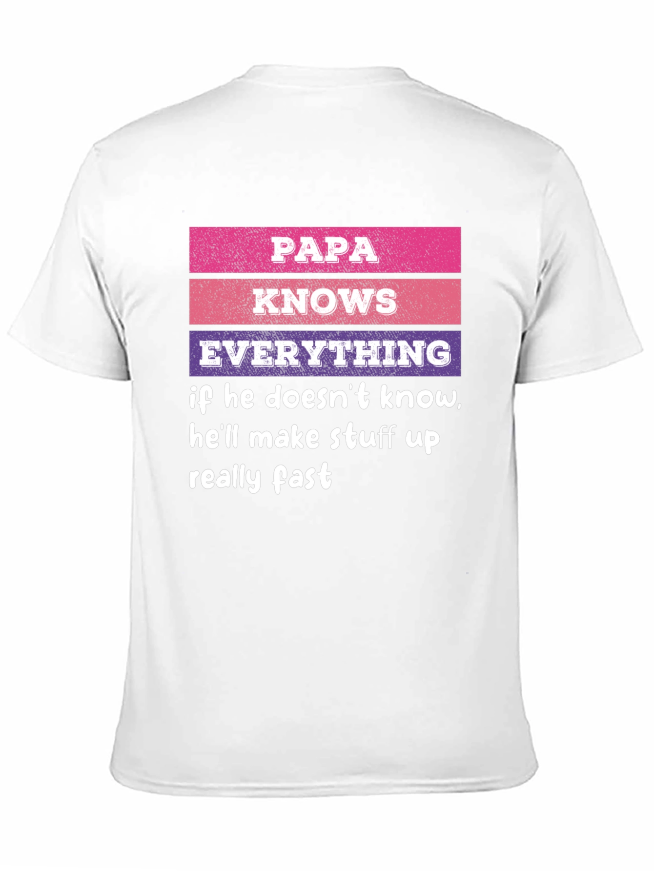 Black Papa Knows Everything T-Shirt Novelty Dad Gift view 11