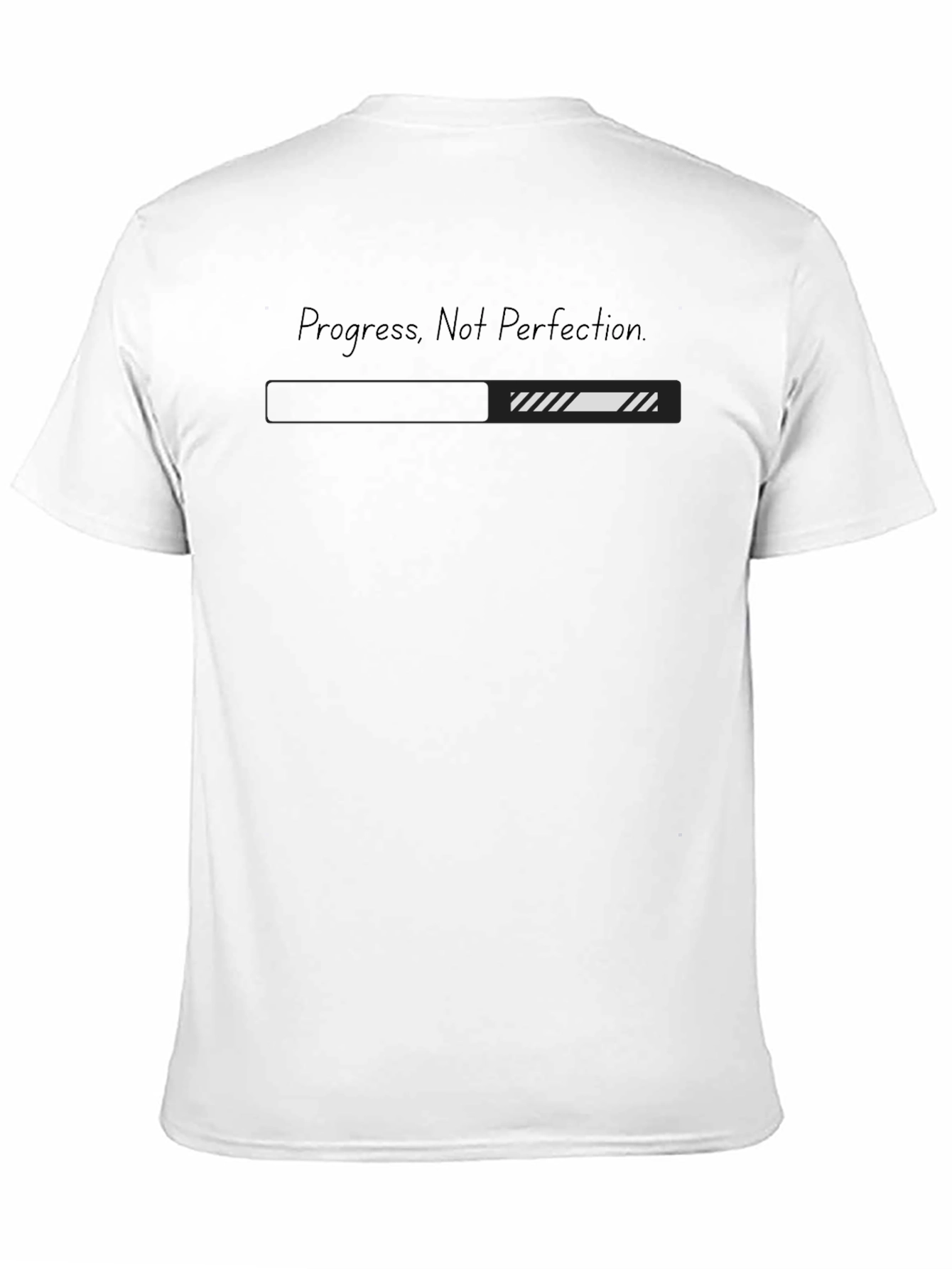 Black Progress Not Perfection Black T-Shirt view 11