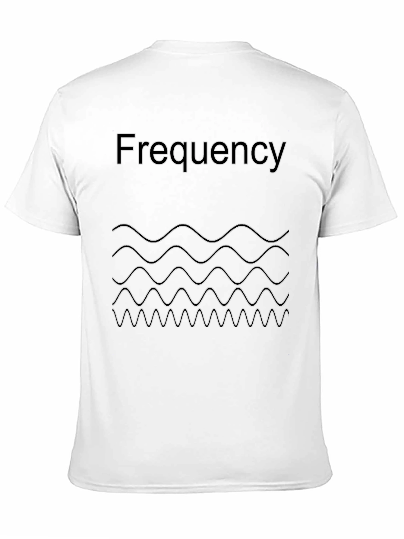 Black Frequency Wave Graphic Print T-Shirt view 11