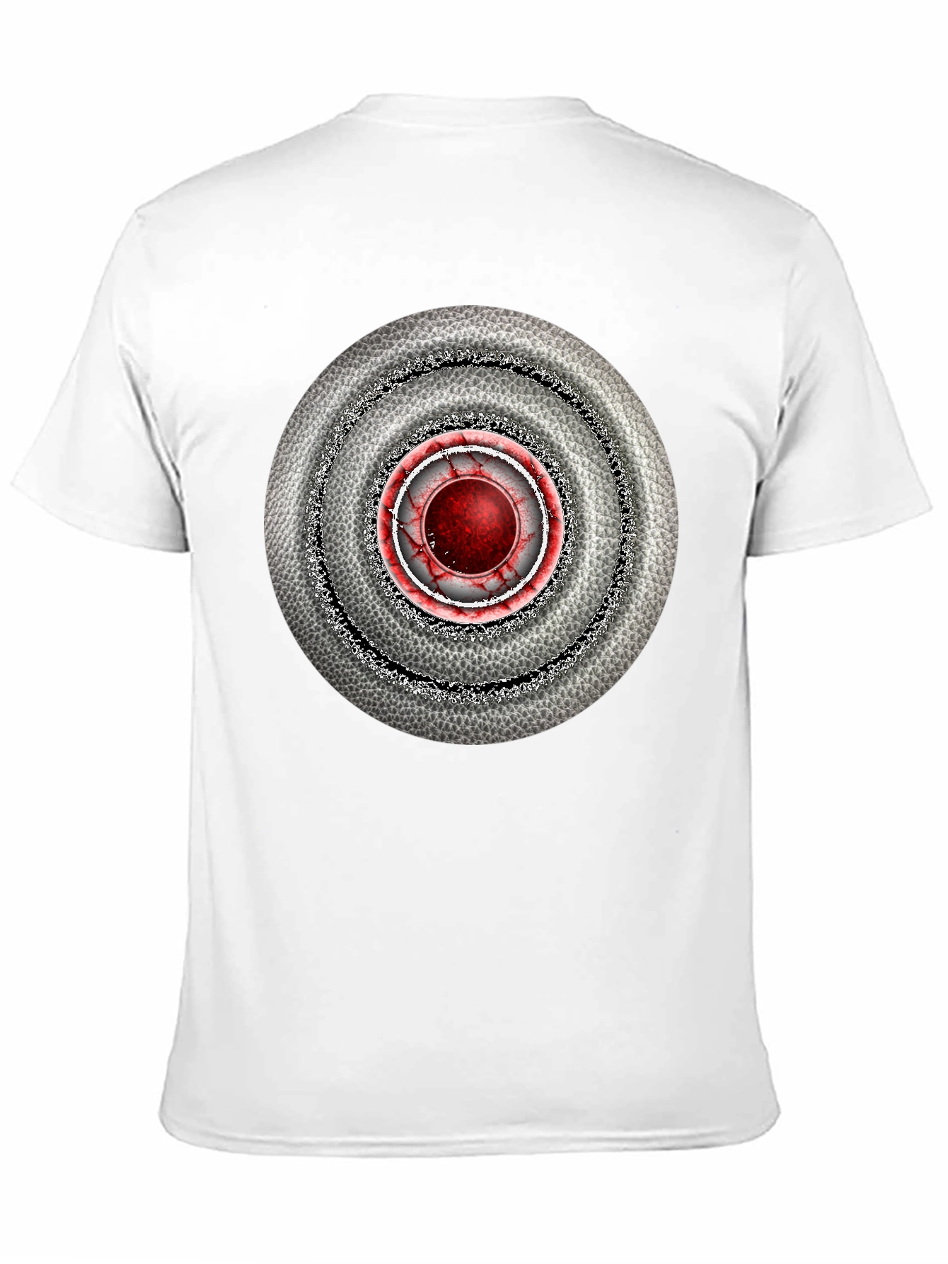 Black Abstract Target Graphic Men's Black T-Shirt view 11