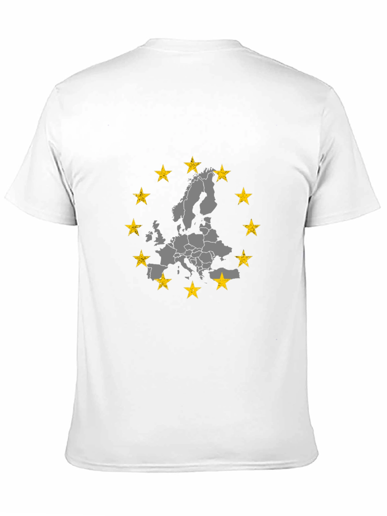 Black Europe Map & Stars Graphic T-Shirt view 11
