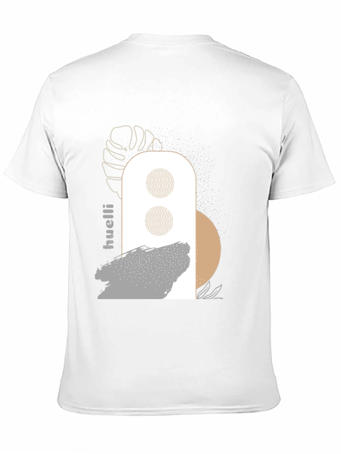 Abstract Graphic Print Black T-Shirt - 11