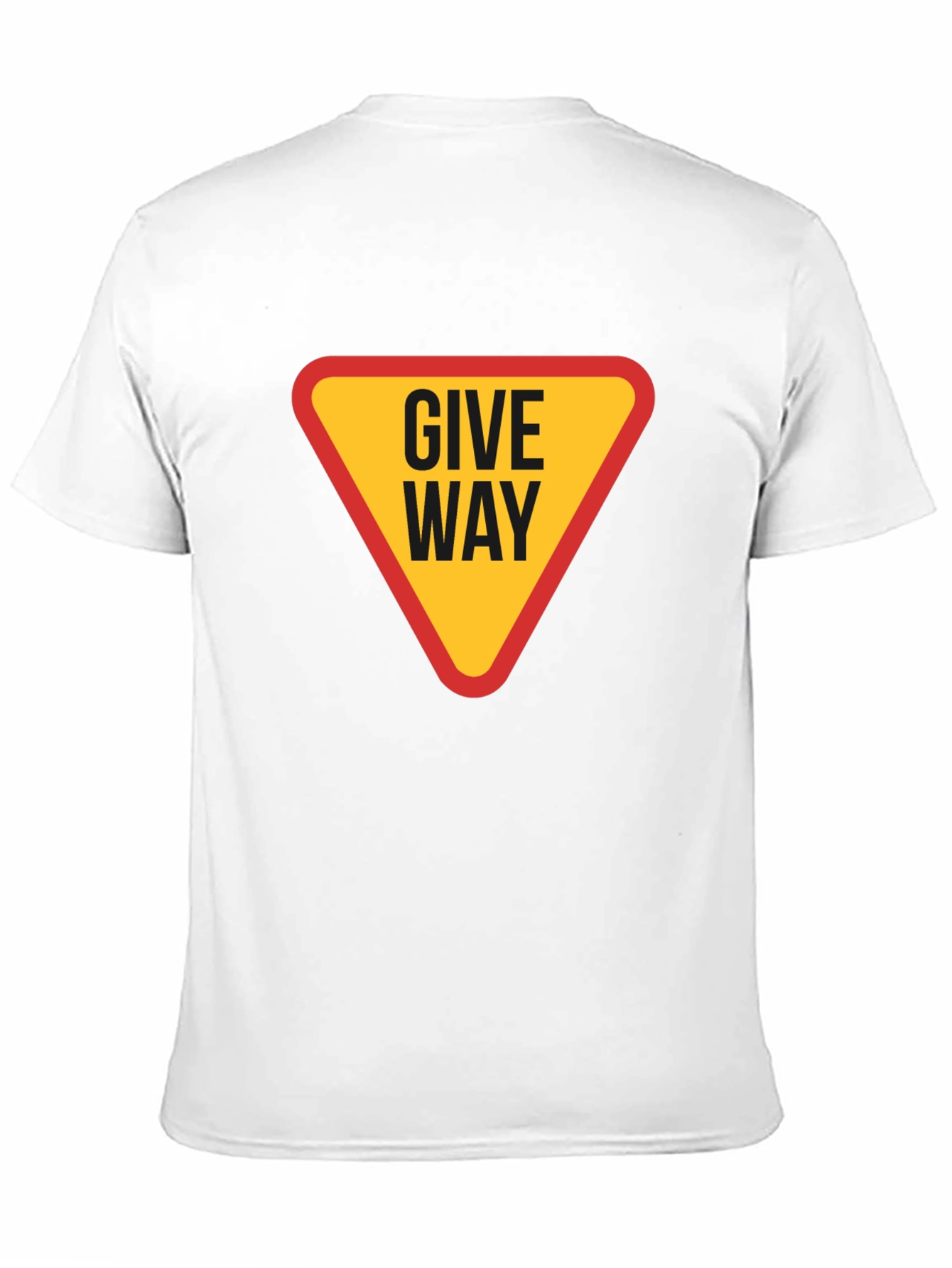 Black Give Way Traffic Sign T-Shirt view 11