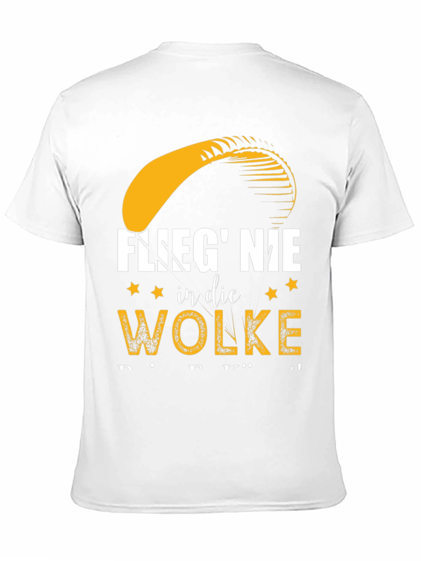 Black Flieg' Nie in die Wolke T-Shirt - Paragliding Gift view 11