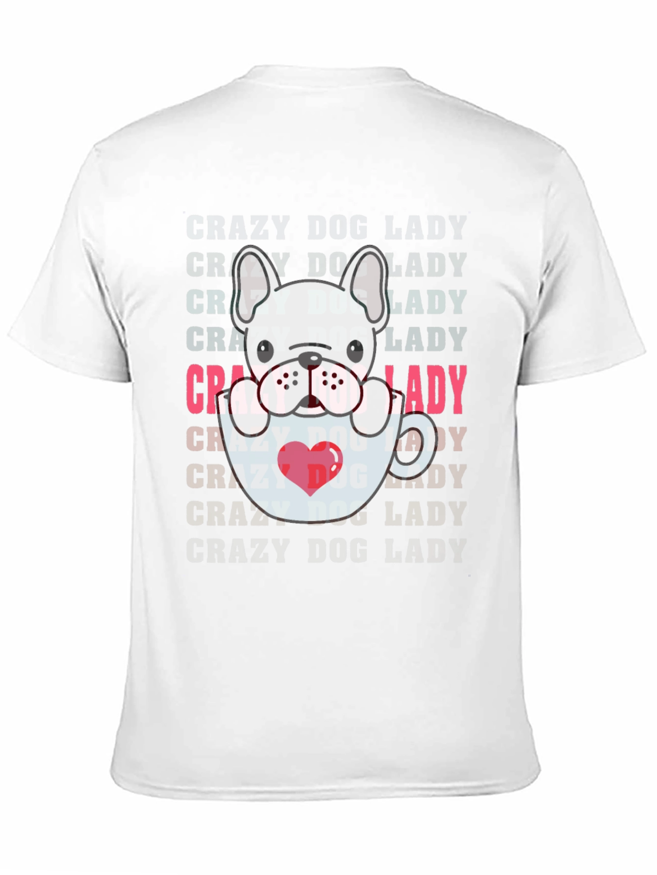 Black Crazy Dog Lady T-Shirt view 11