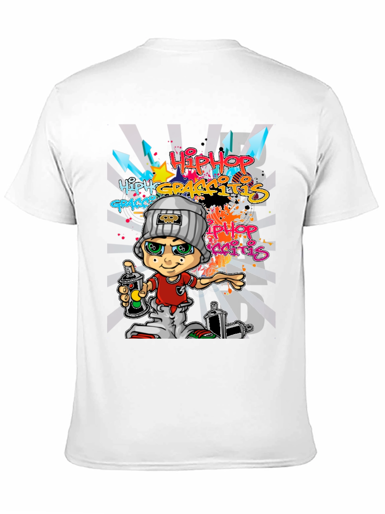 Black Hip Hop Graffiti T-Shirt - Urban Style view 11