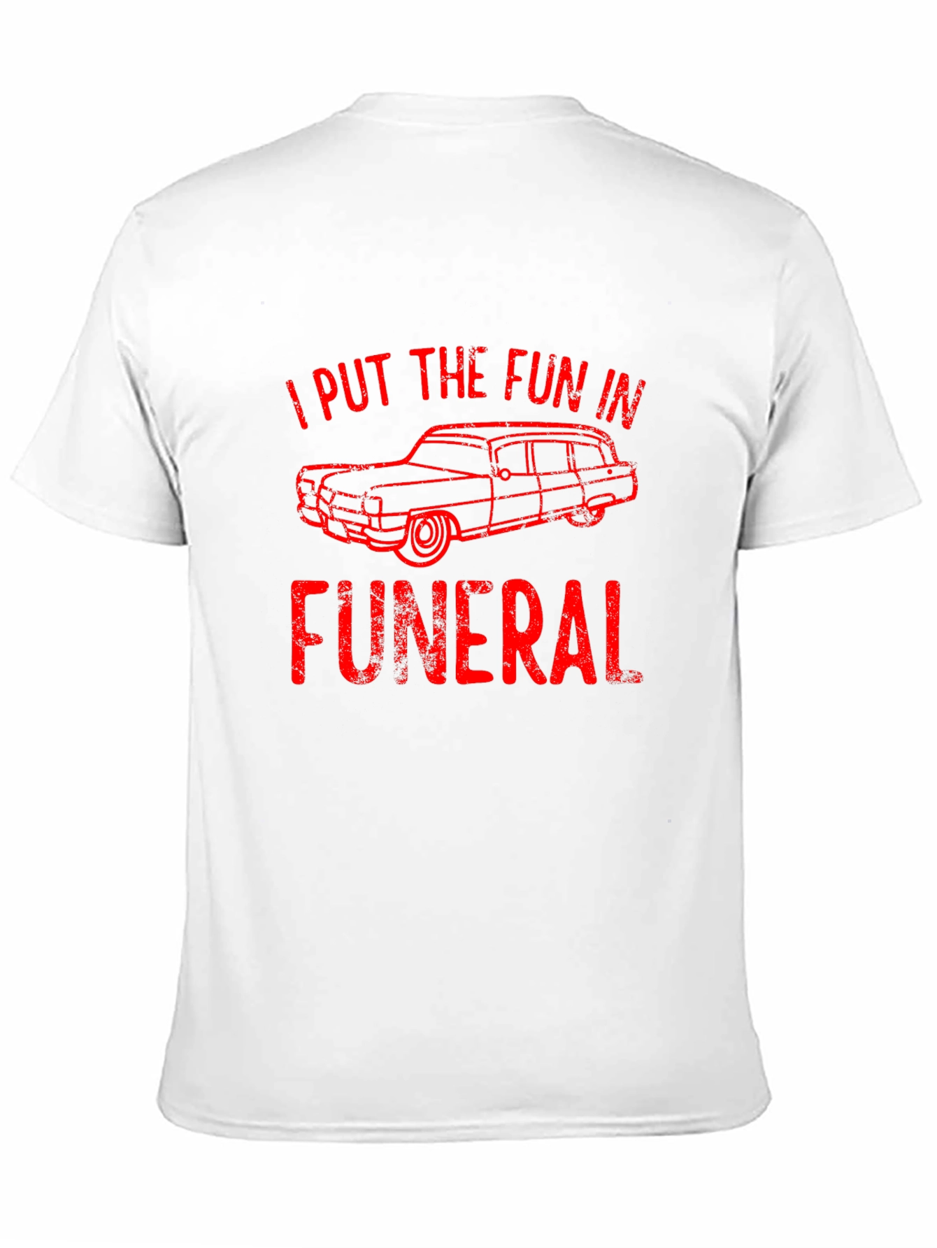 Black I Put the Fun in Funeral Hearse T-Shirt view 11