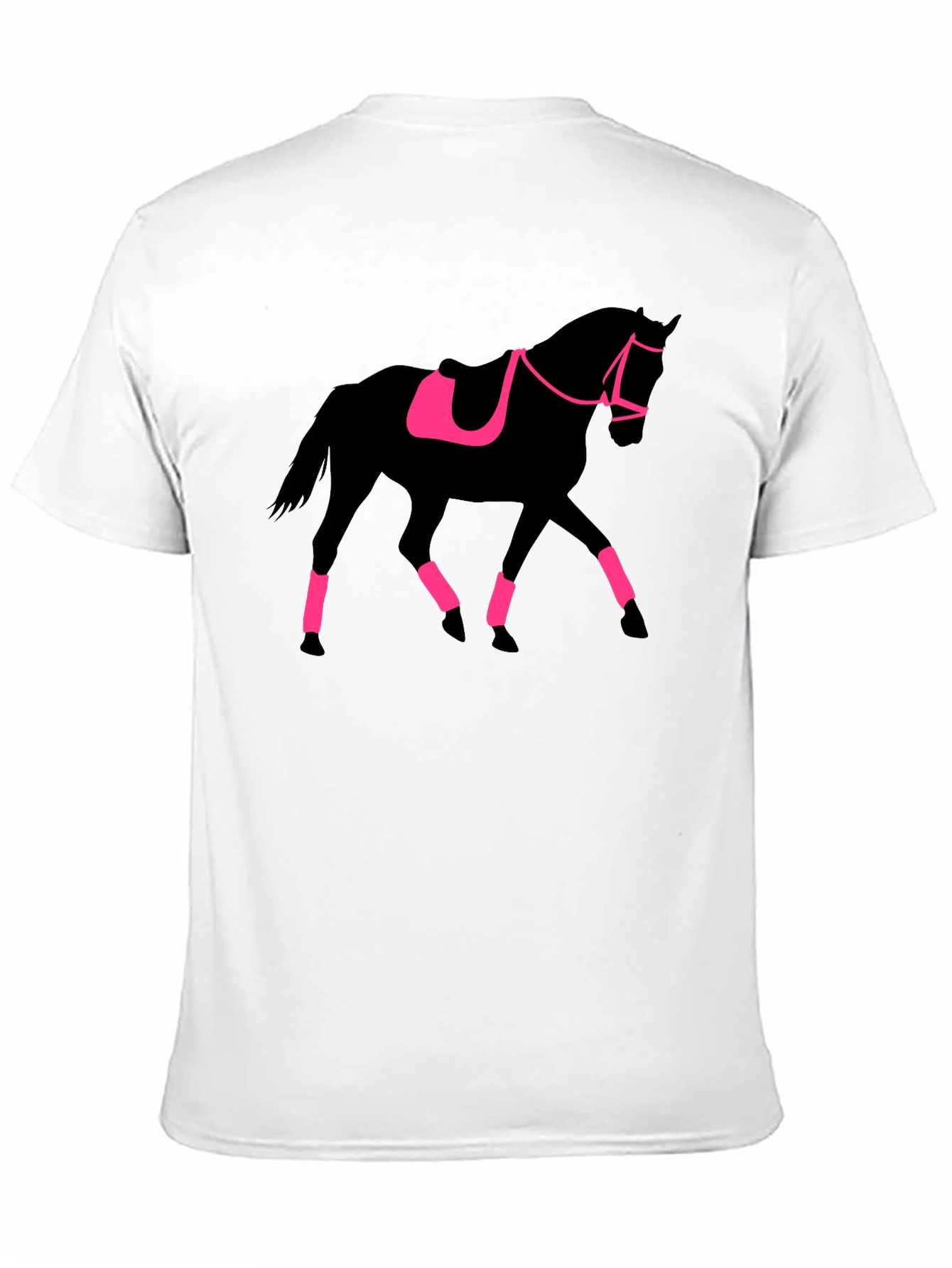 Black Equestrian Horse Silhouette Graphic Tee view 11