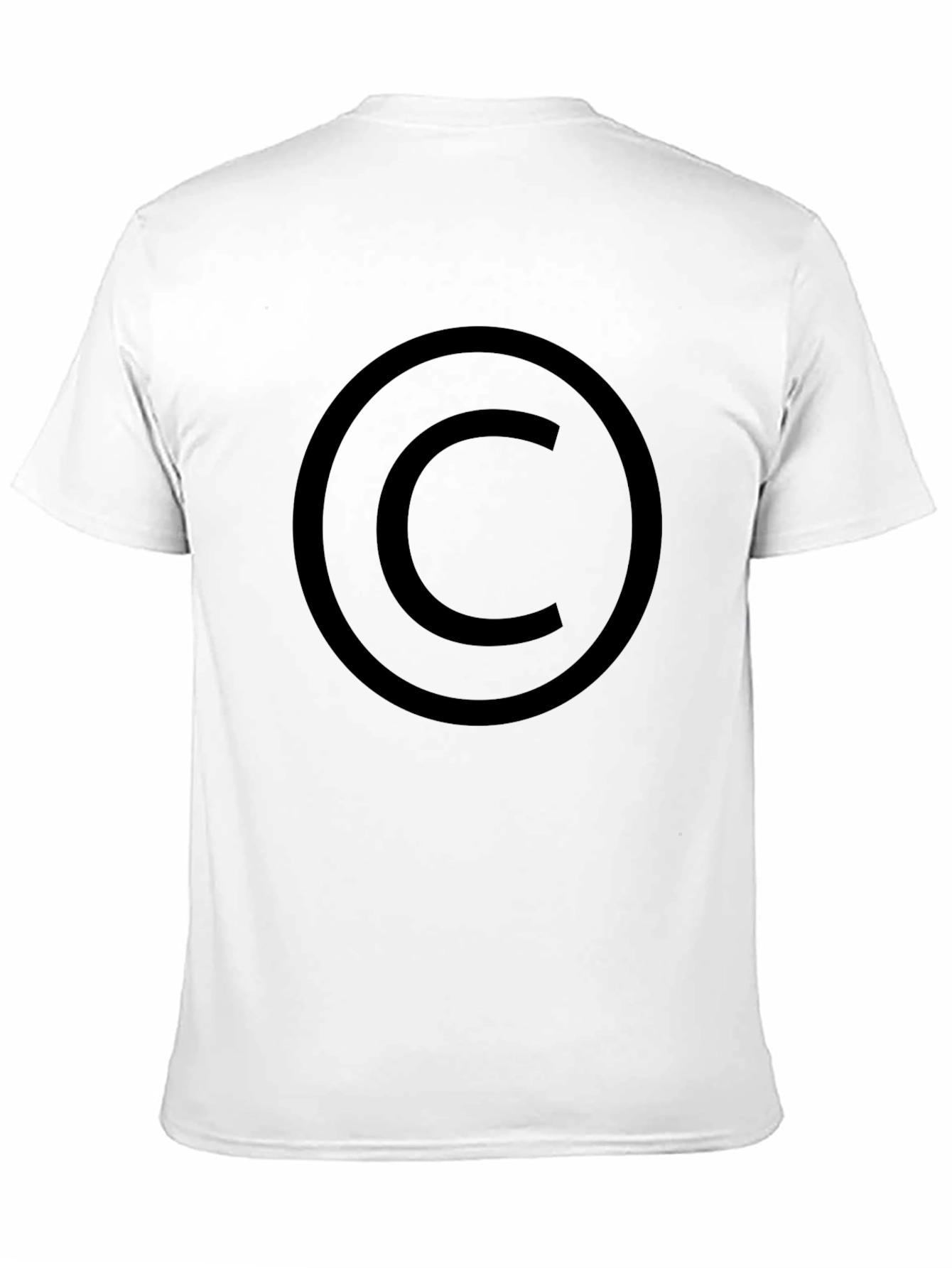 Black Copyright Symbol Black T-Shirt view 11