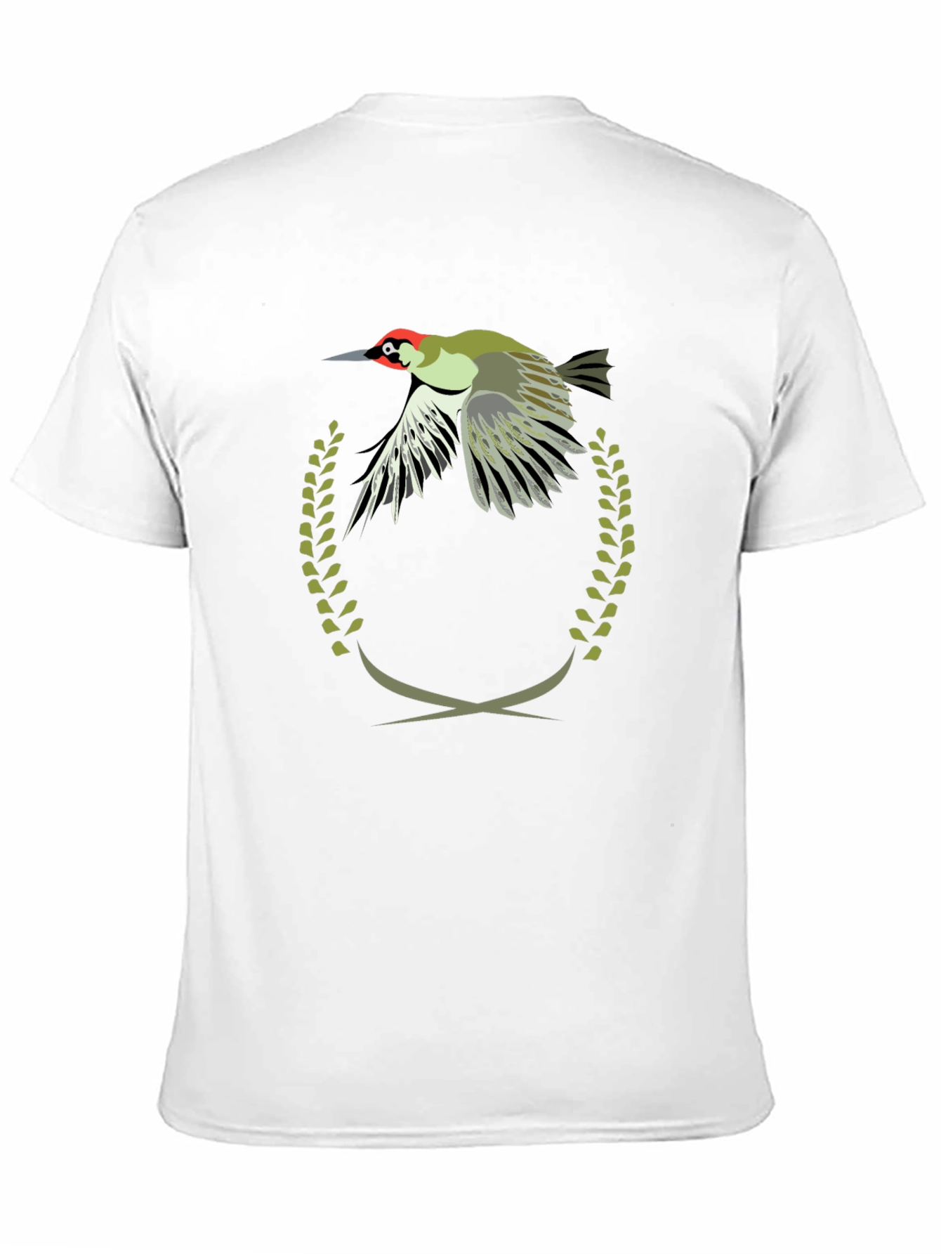 Black Woodpecker Emblem Tee - Unique Graphic Print T-Shirt view 11