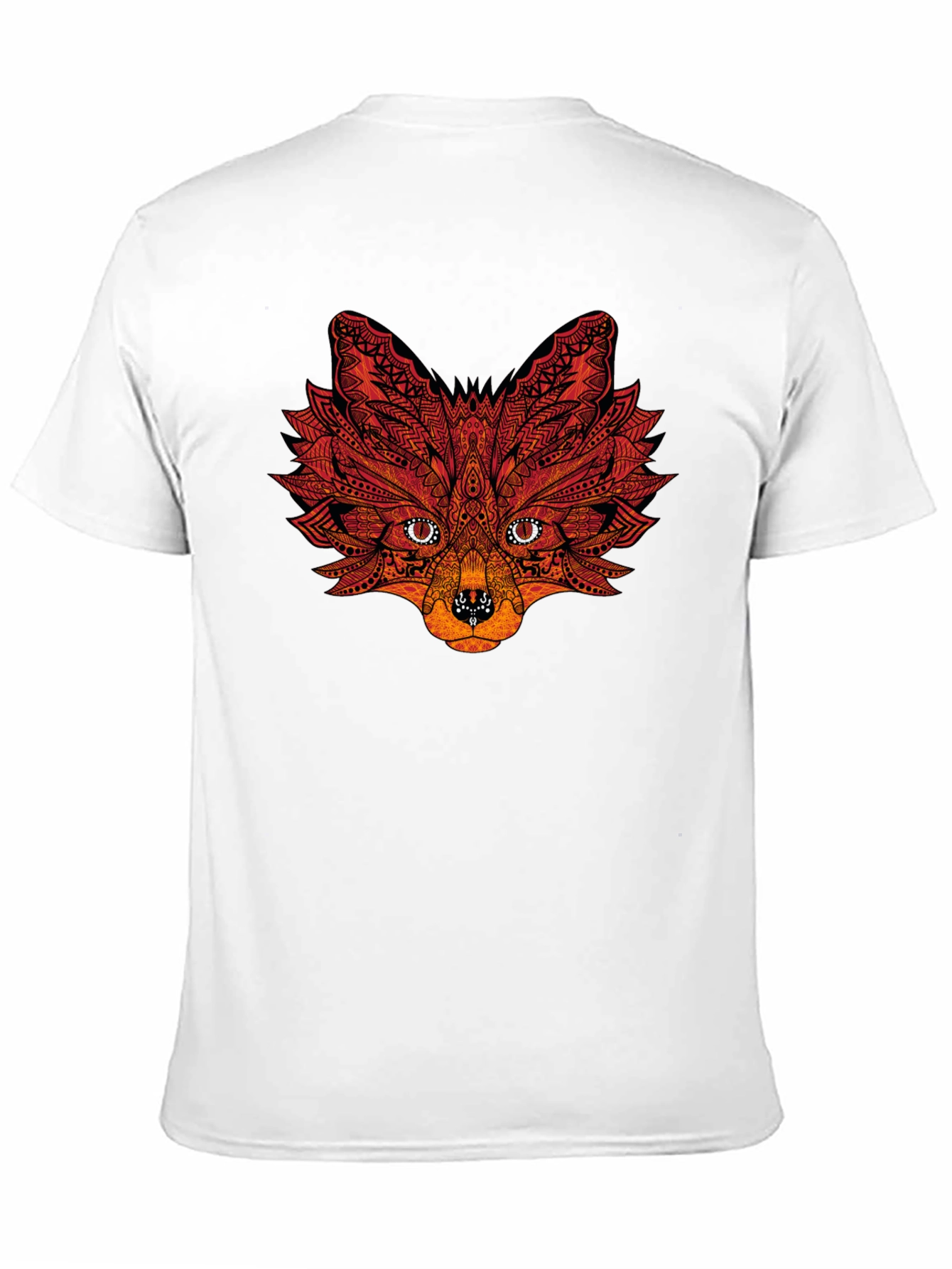 Black Men's Black Graphic Tee - Fox Design view 11