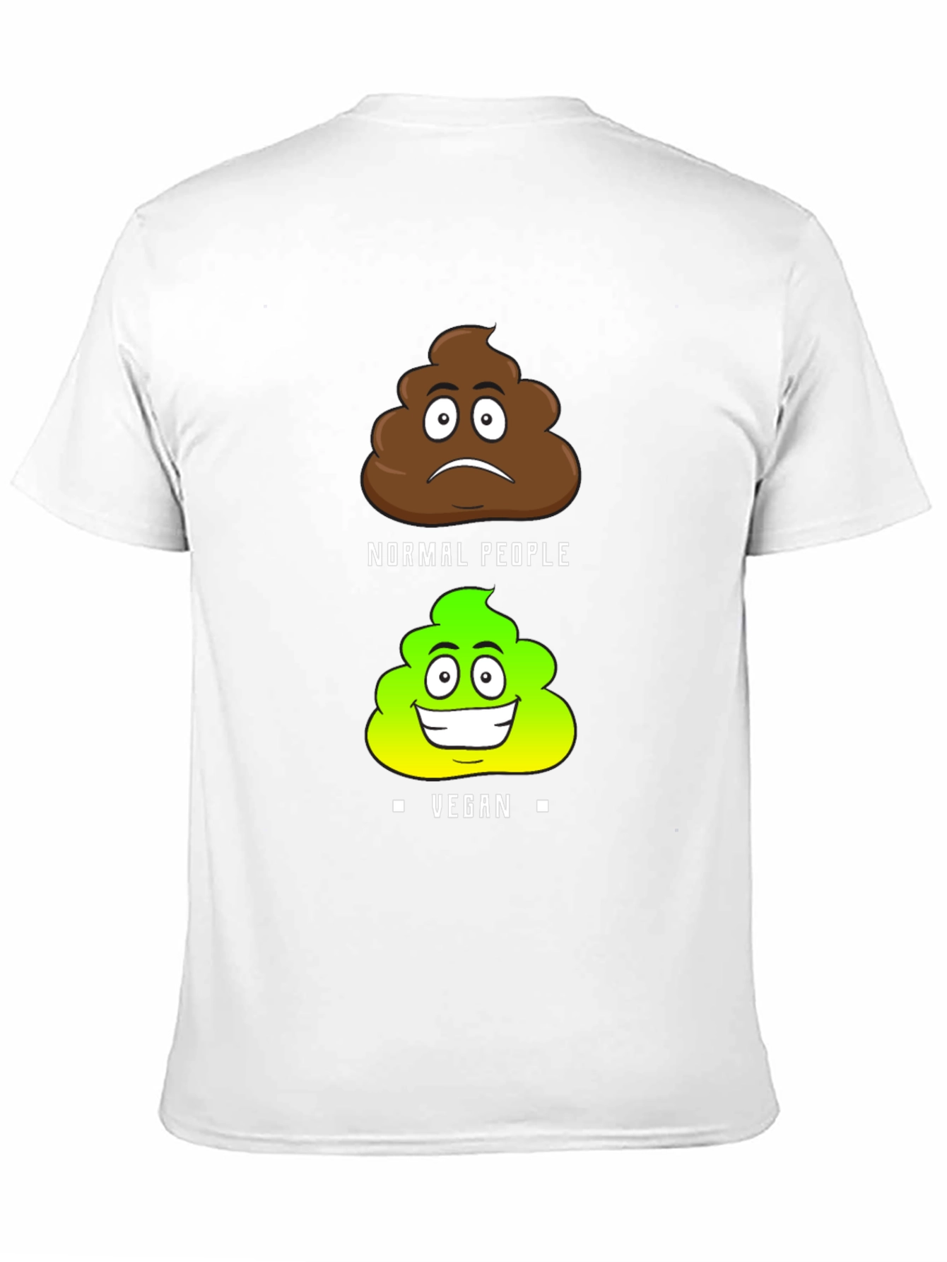 Black Vegan Poop Humor T-Shirt view 11