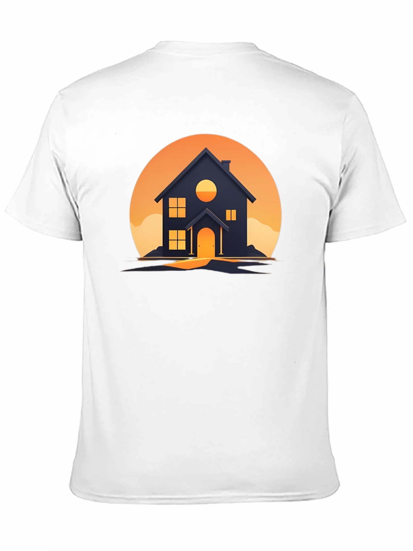 Black Sunset House Graphic Tee - Modern Design view 11