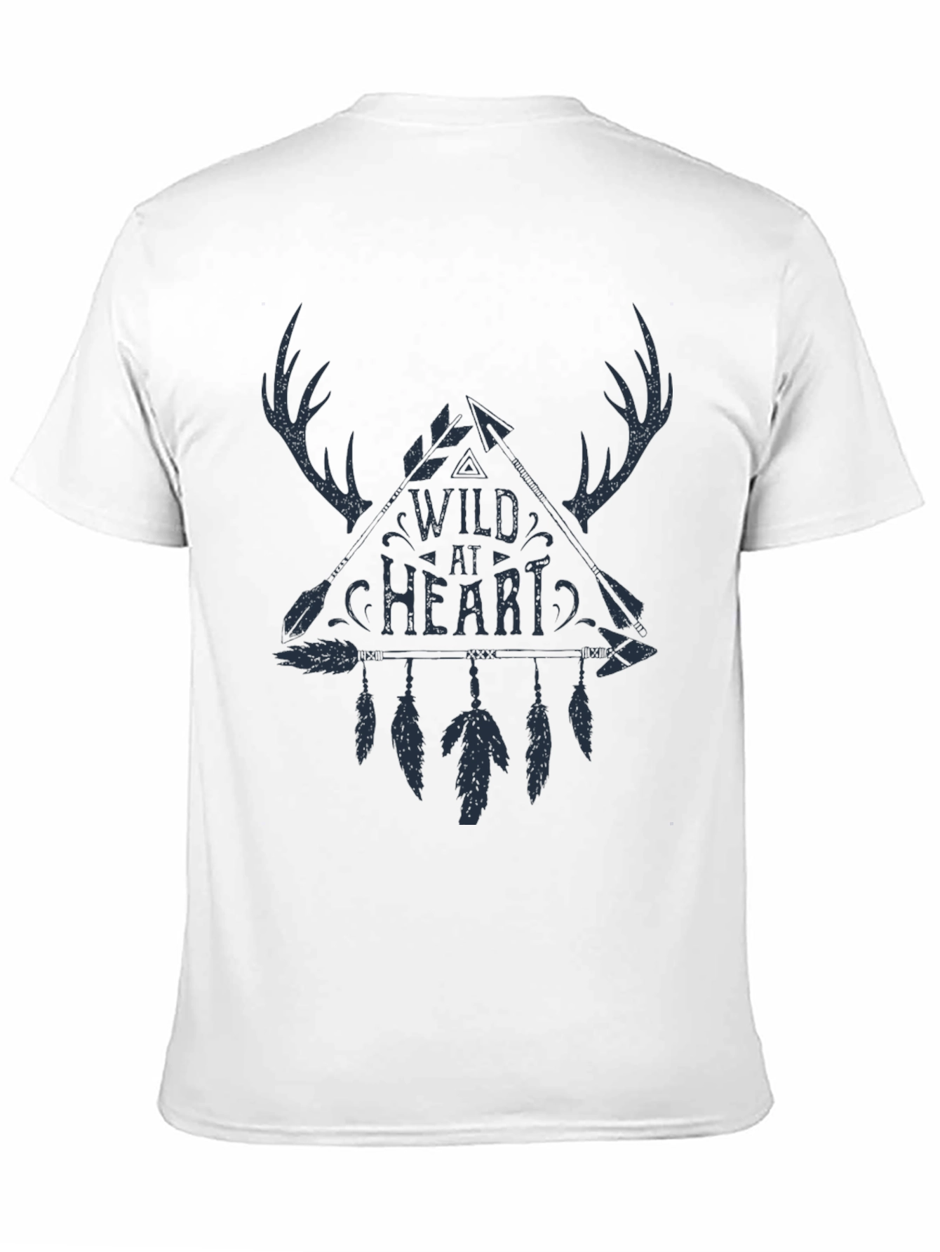 Black Wild at Heart Graphic Tee - Black Cotton Casual T-Shirt view 11