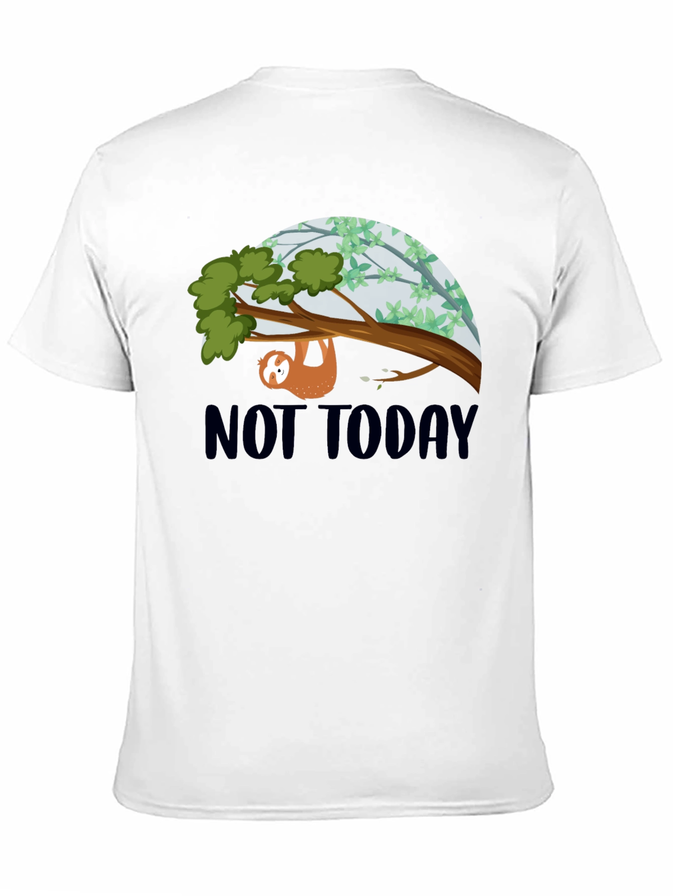 Black Not Today Sloth Graphic Tee - Relaxed Fit view 11