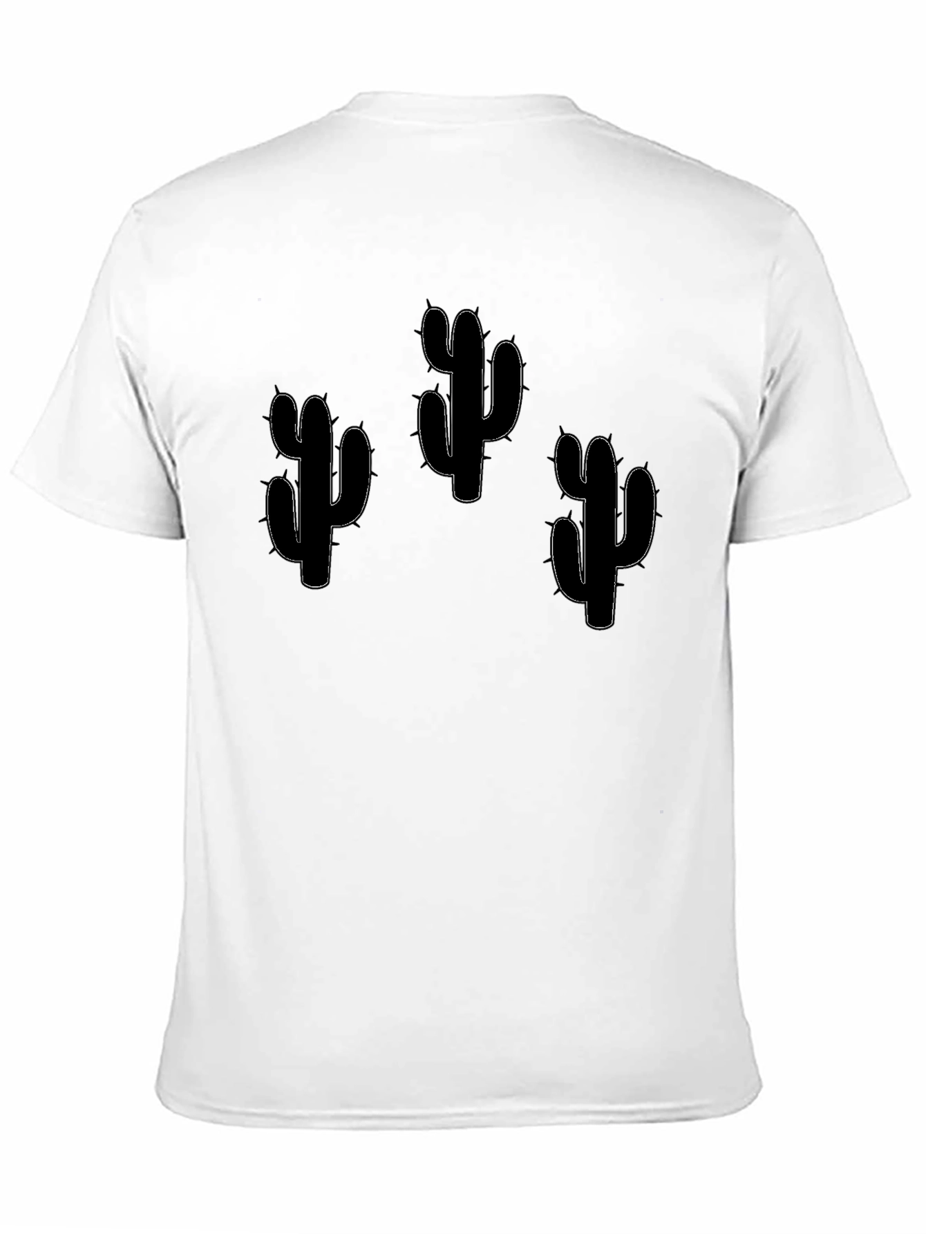 Black Cactus Print Crew Neck T-Shirt view 11