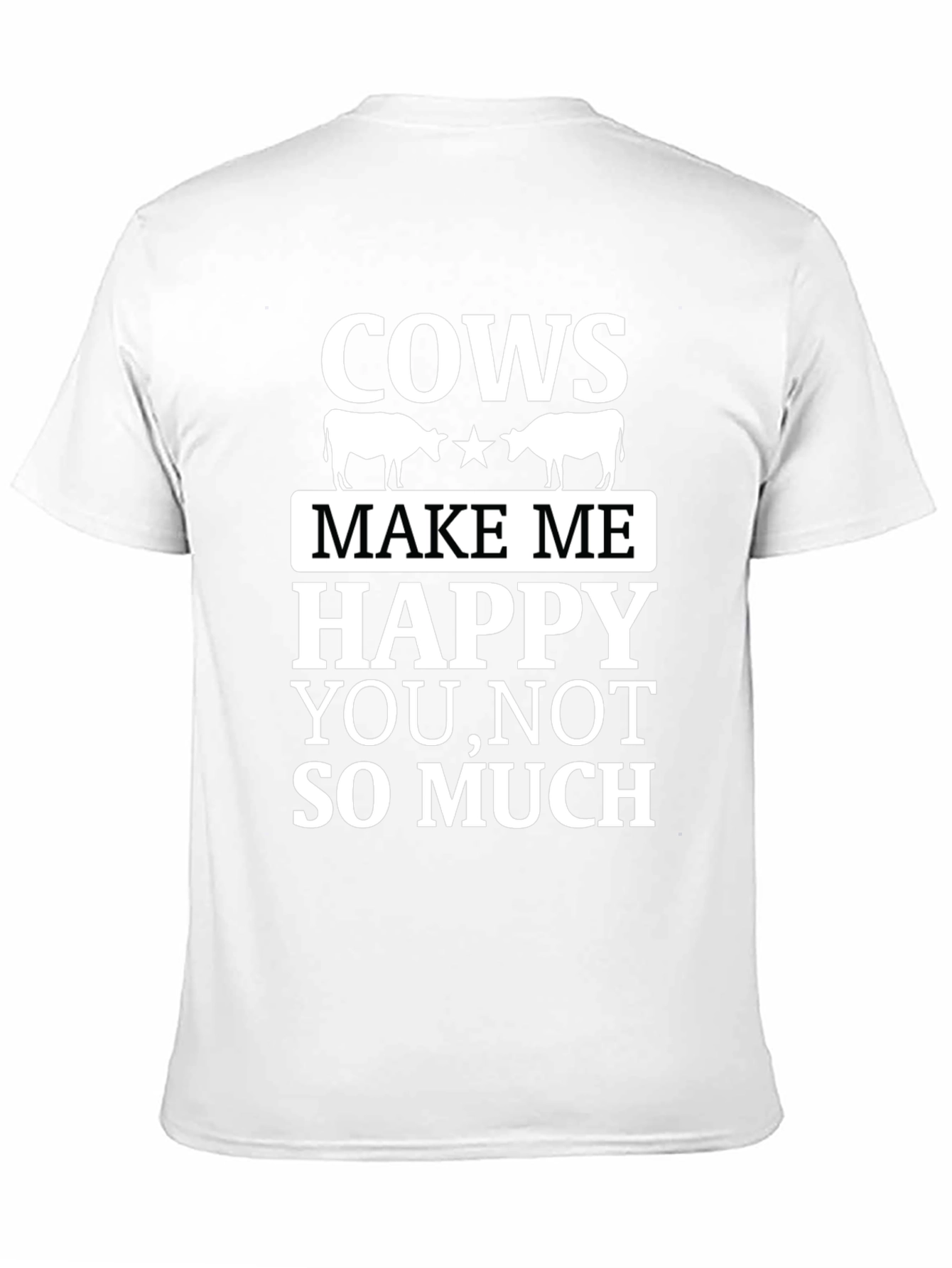 Black Cows Make Me Happy T-Shirt - Funny Novelty Tee view 11