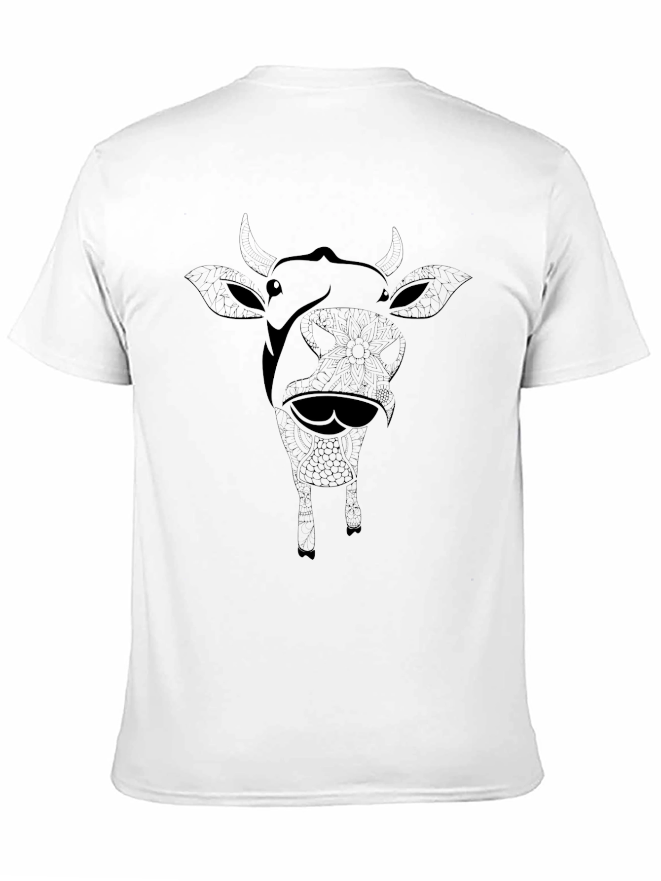 Black Cow Graphic Print Tee - Soft Cotton Blend view 11