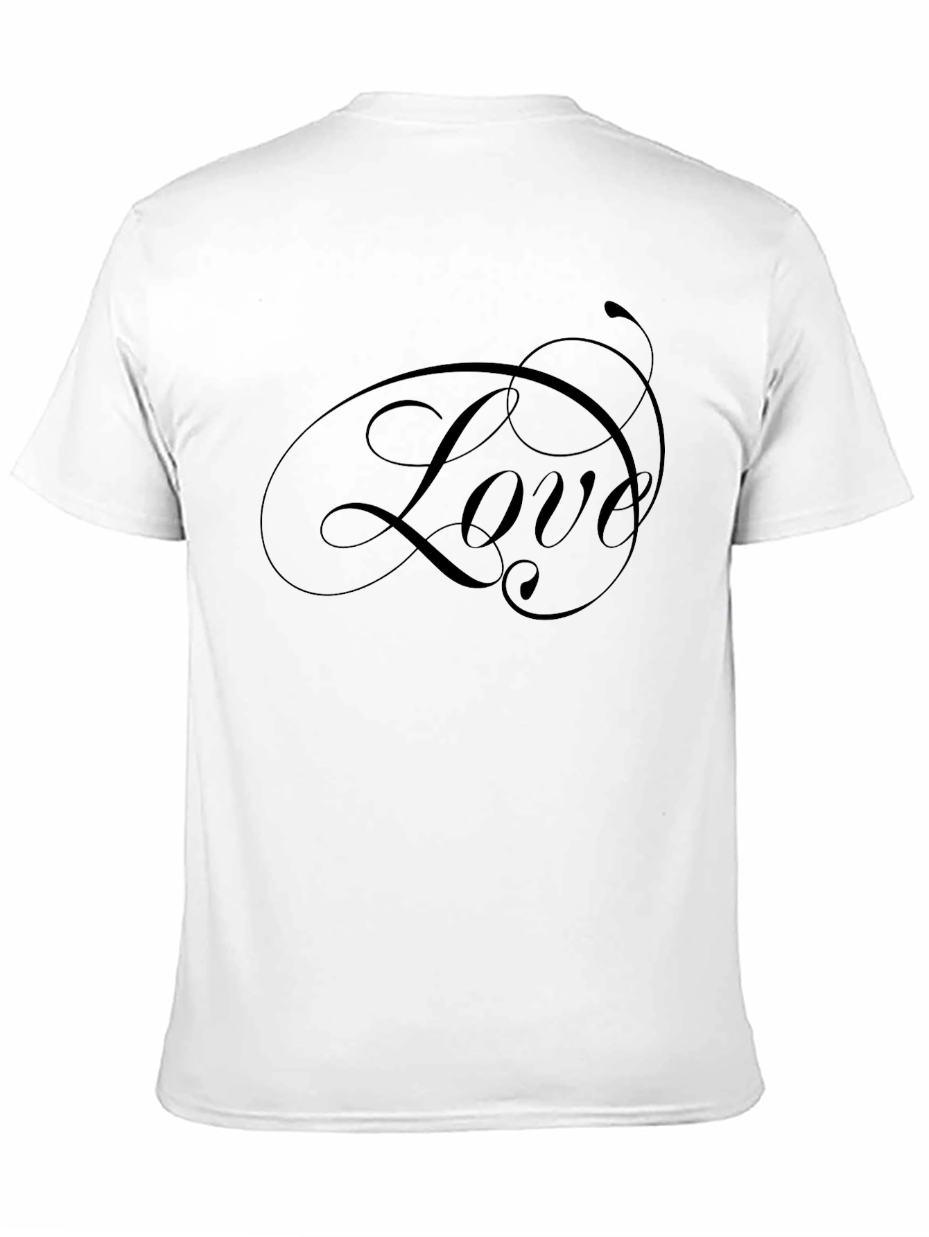Black Love Script Black T-Shirt Casual Graphic Tee view 11