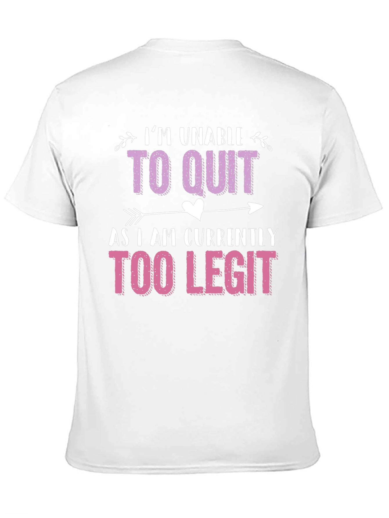Black Too Legit To Quit Funny Graphic Tee view 11