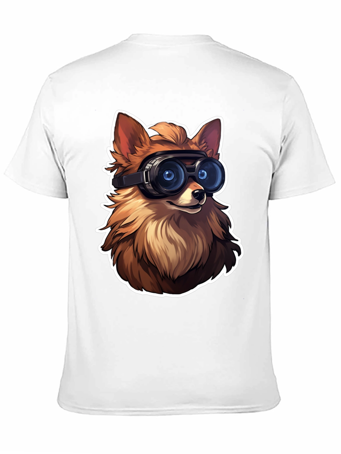 Black Fox Goggles Graphic Tee - Cool Animal Design view 11
