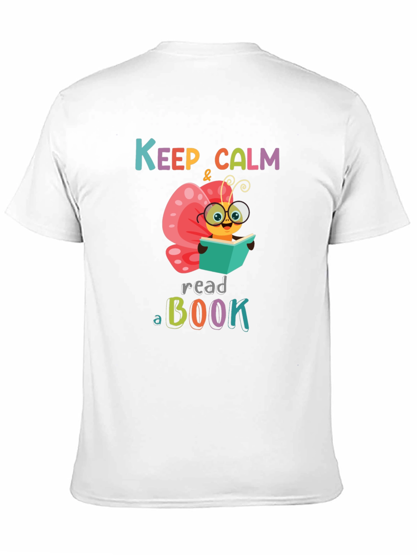 Black Keep Calm Read a Book T-Shirt view 11