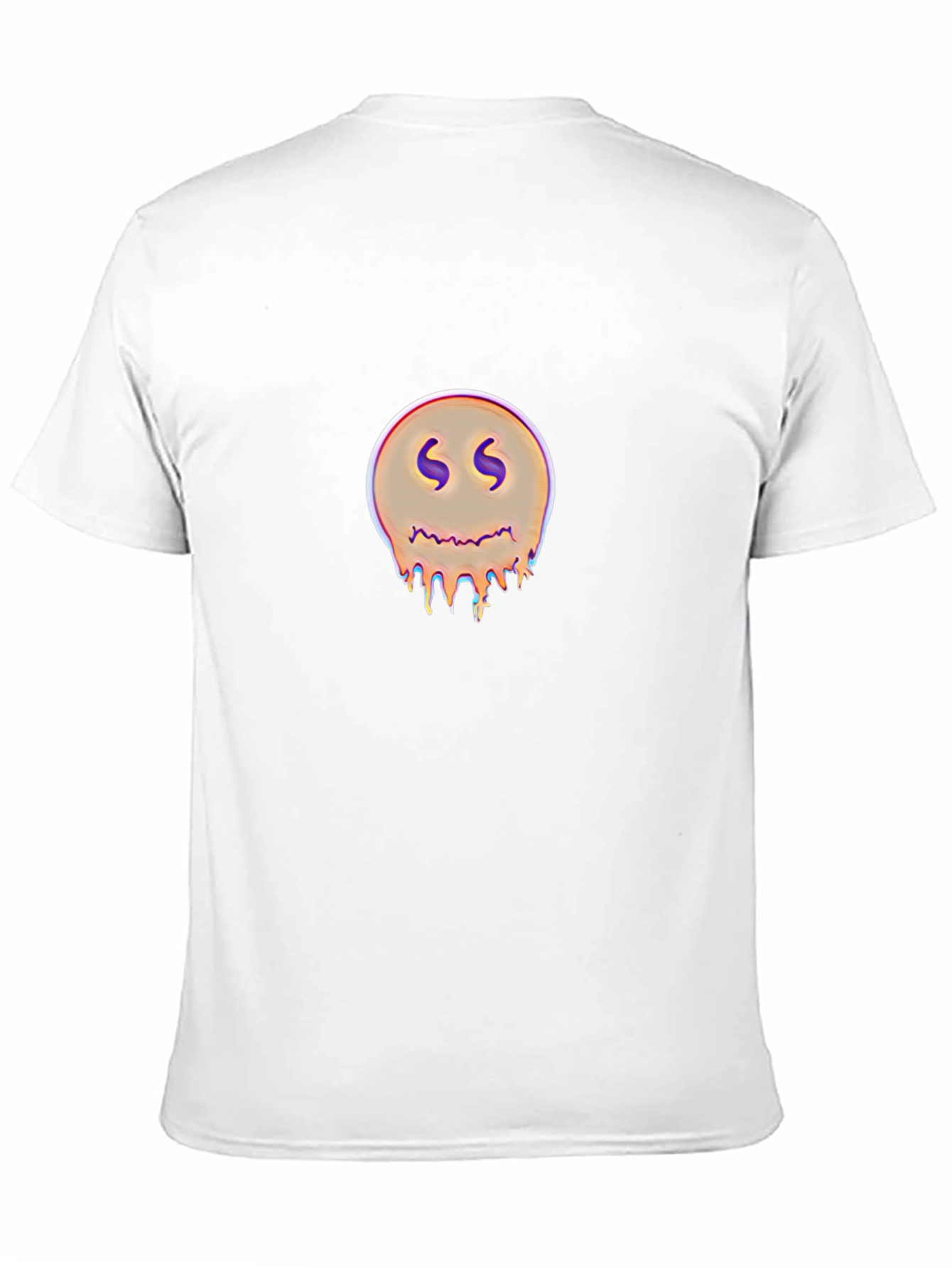 Black Dripping Smiley Graphic Black T-Shirt view 11