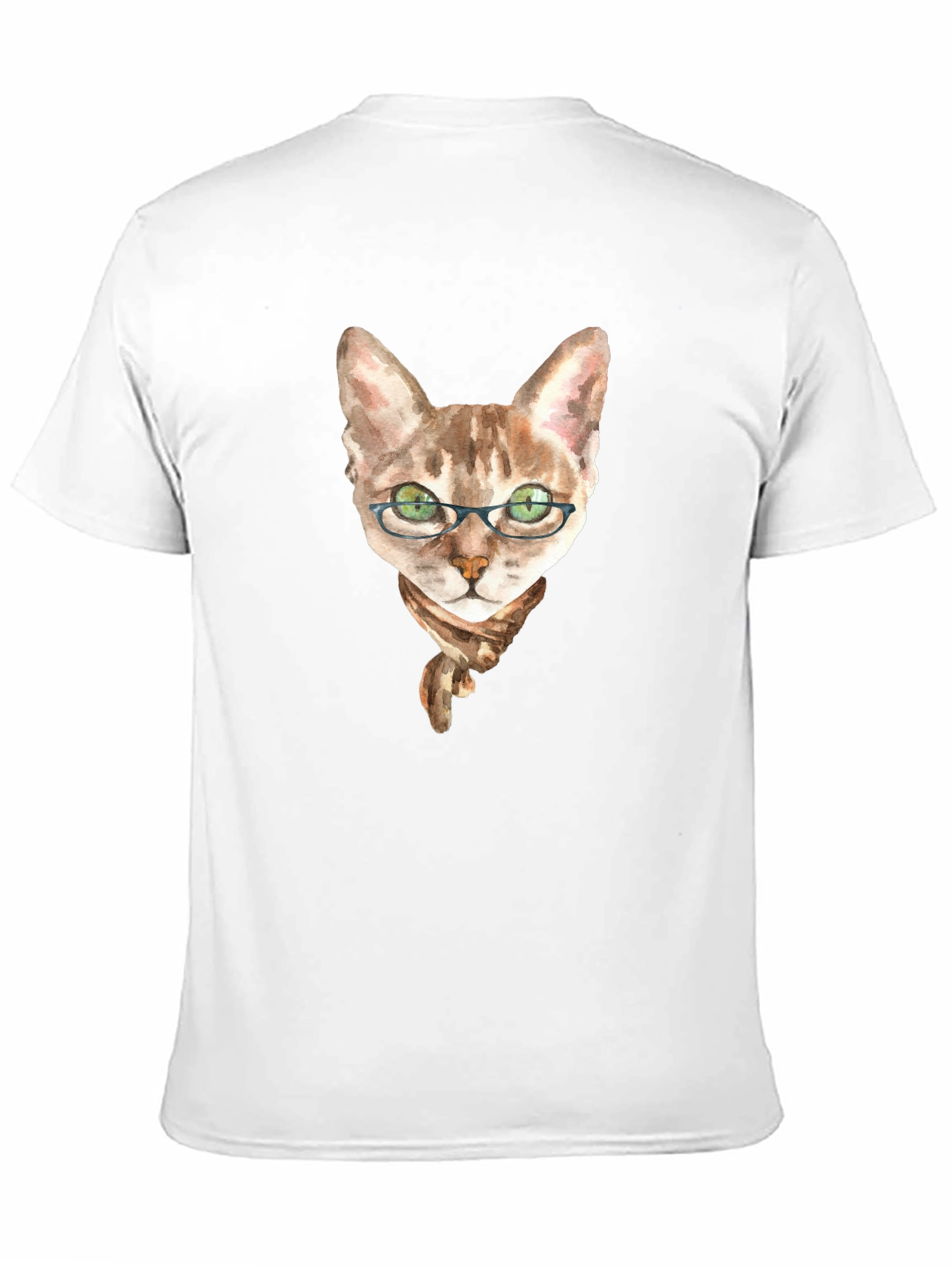 Black Cat with Glasses T-Shirt view 11