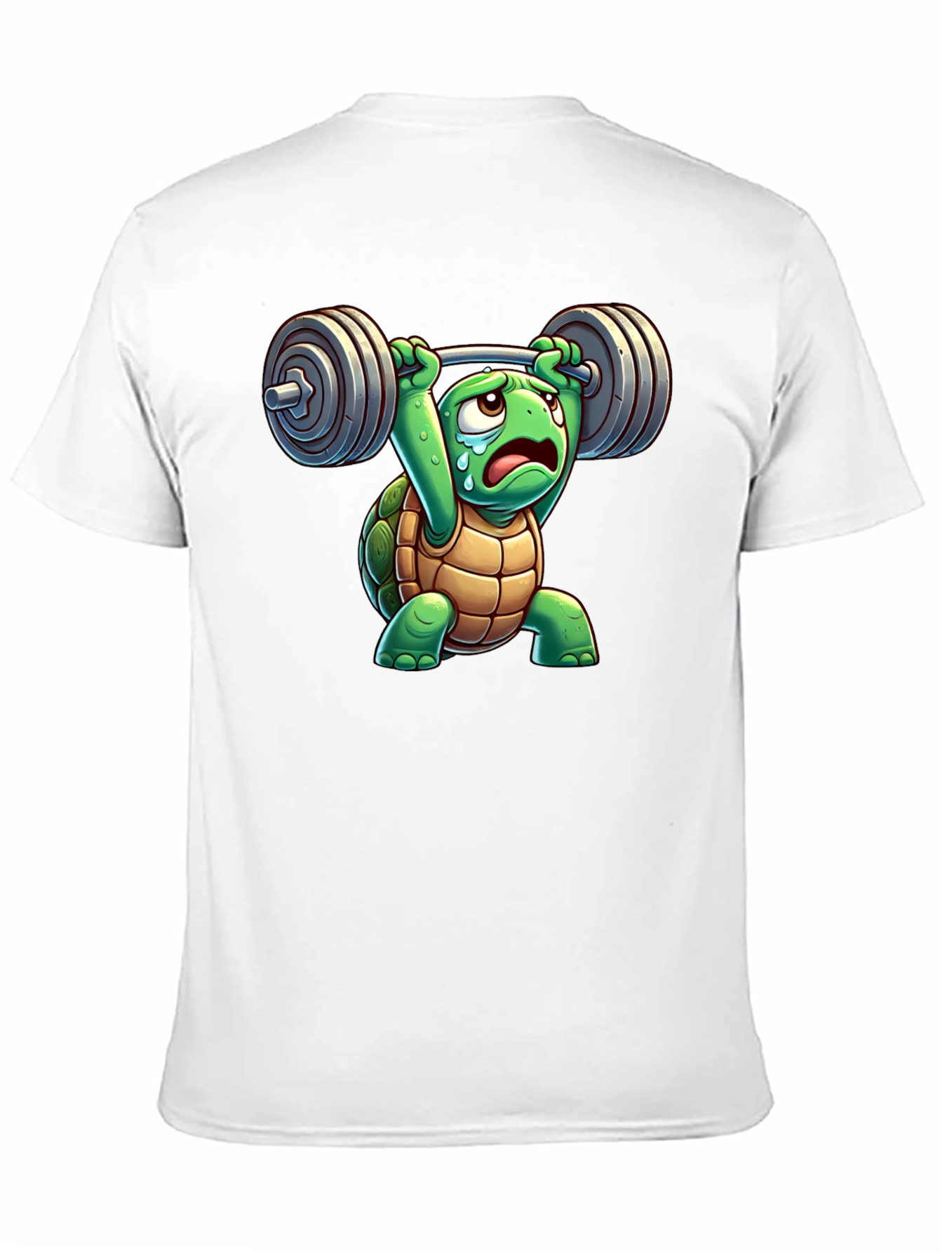 Black Turtle Lifting Weights T-Shirt view 11