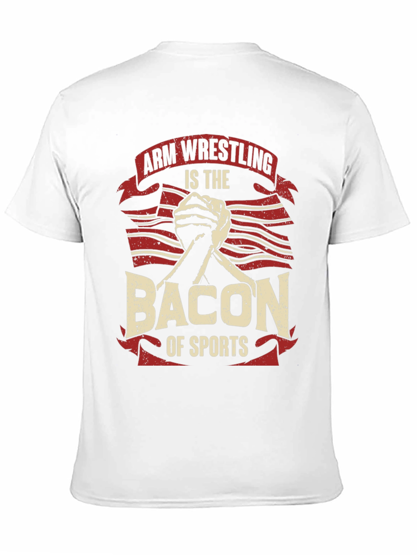 Black Arm Wrestling Bacon of Sports T-Shirt view 11