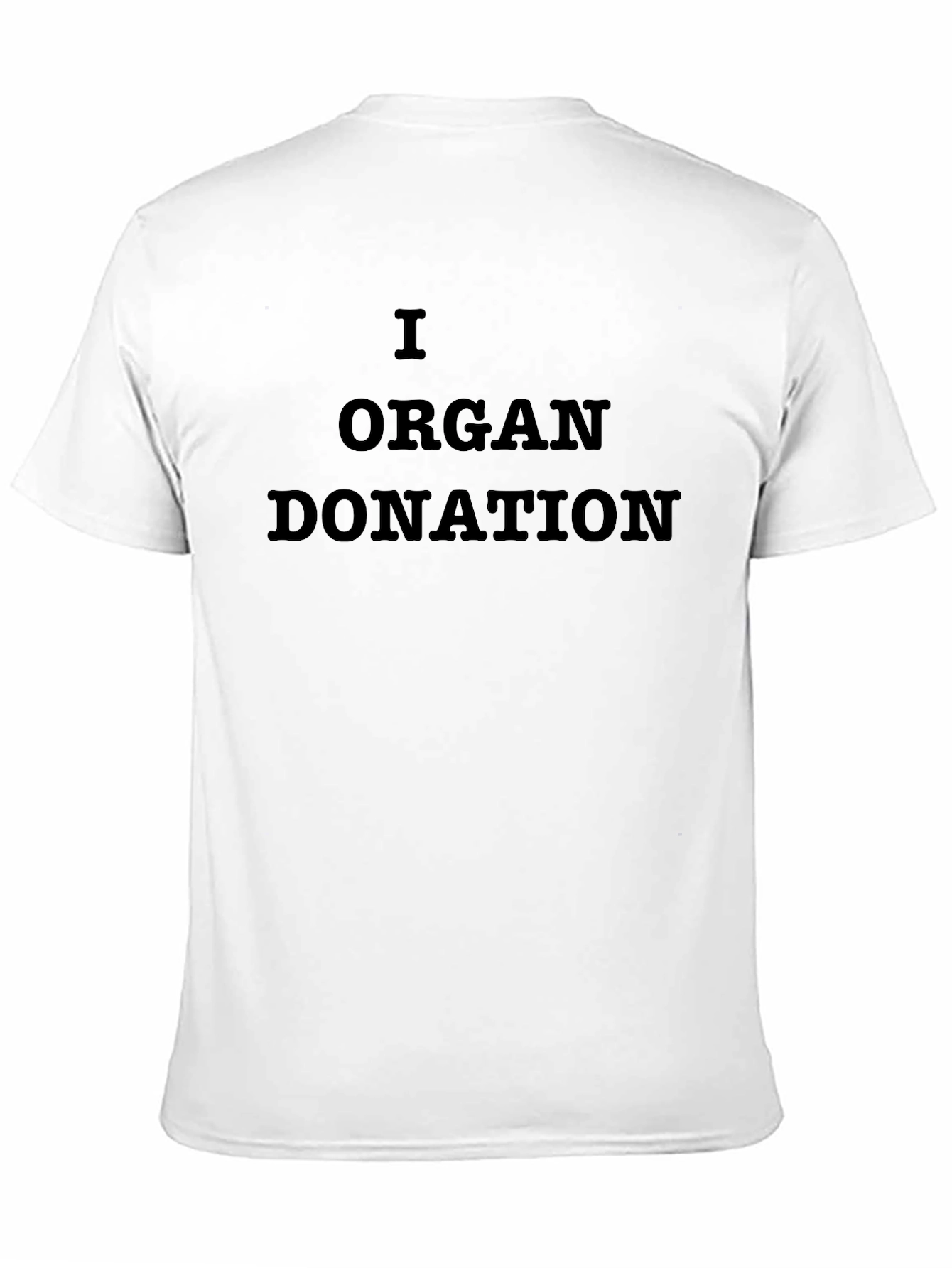Black I Organ Donation Black Cotton Graphic T-Shirt view 11