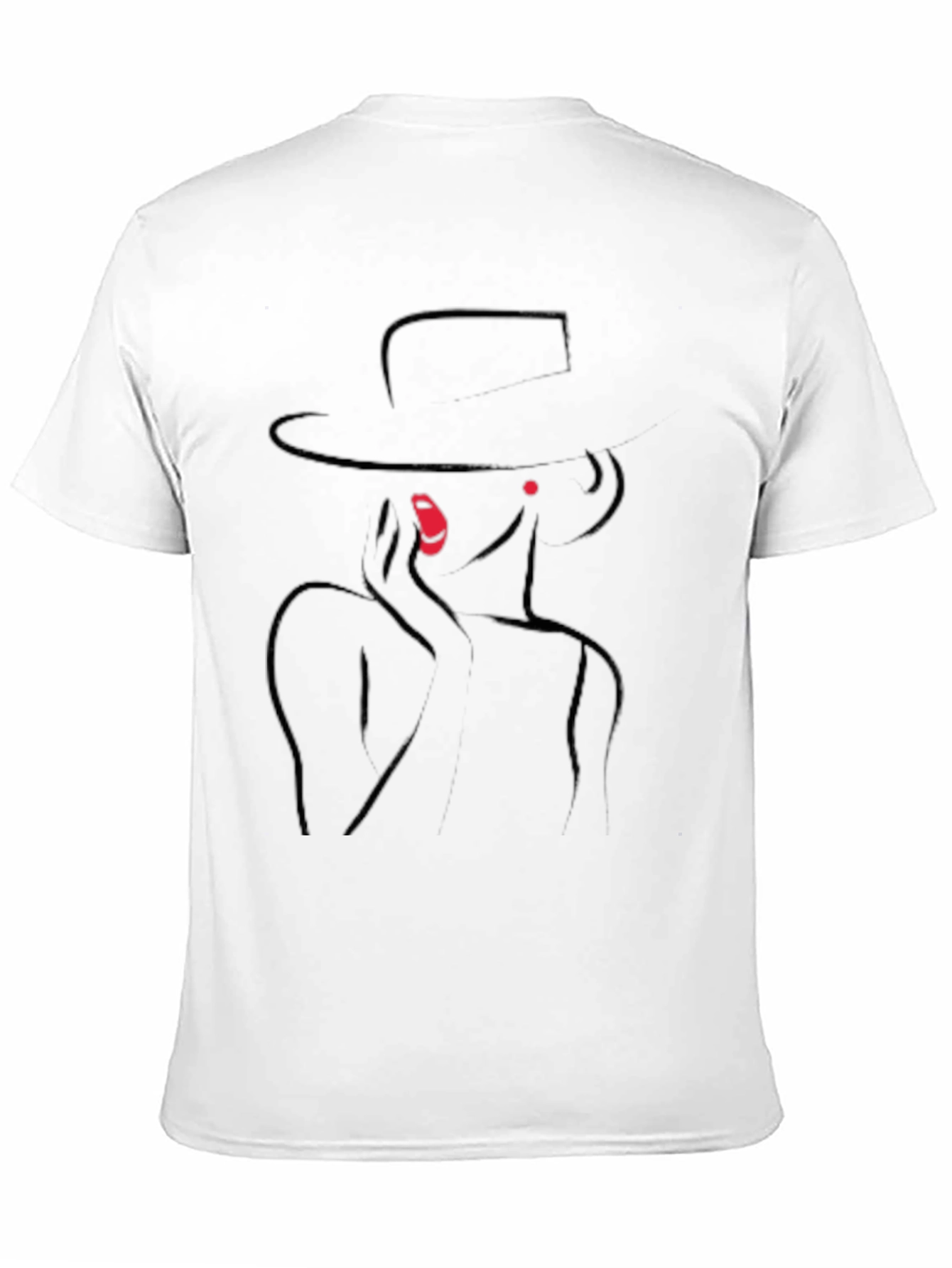 Black Elegant Silhouette Graphic T-Shirt view 11