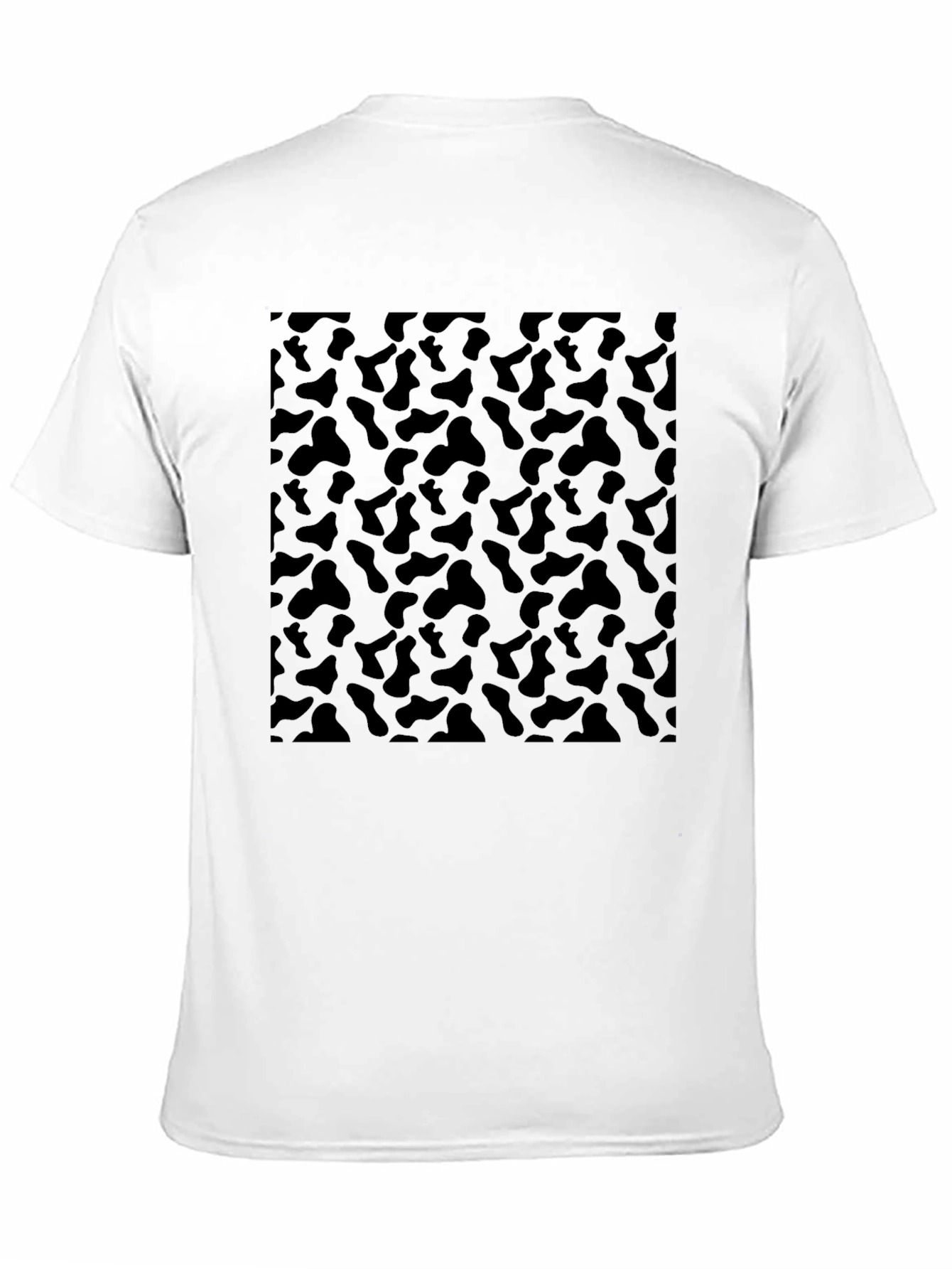 Black Black Patterned Men's T-Shirt view 11