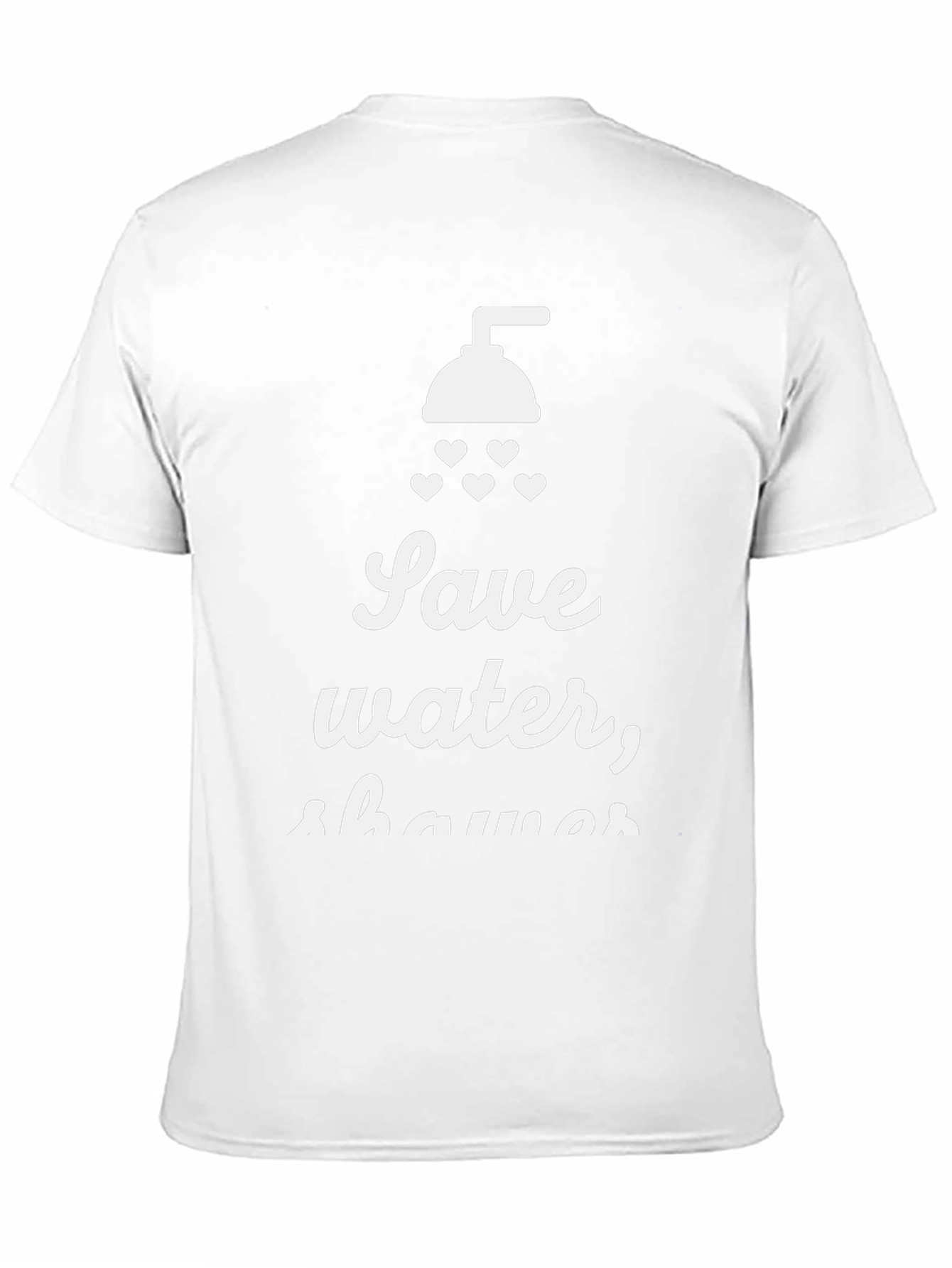 Black Eco-Friendly Graphic Tee - Save Water, Shower Together! view 11
