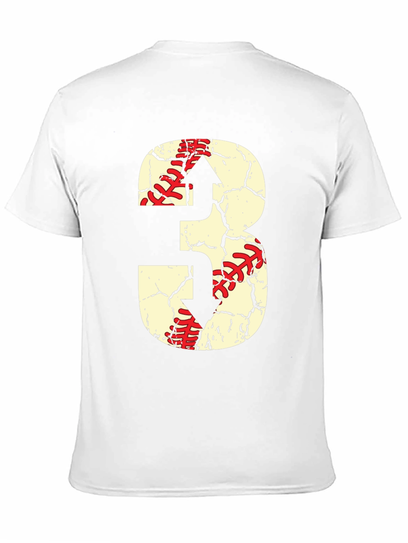Black Baseball Number 3 T-Shirt view 11