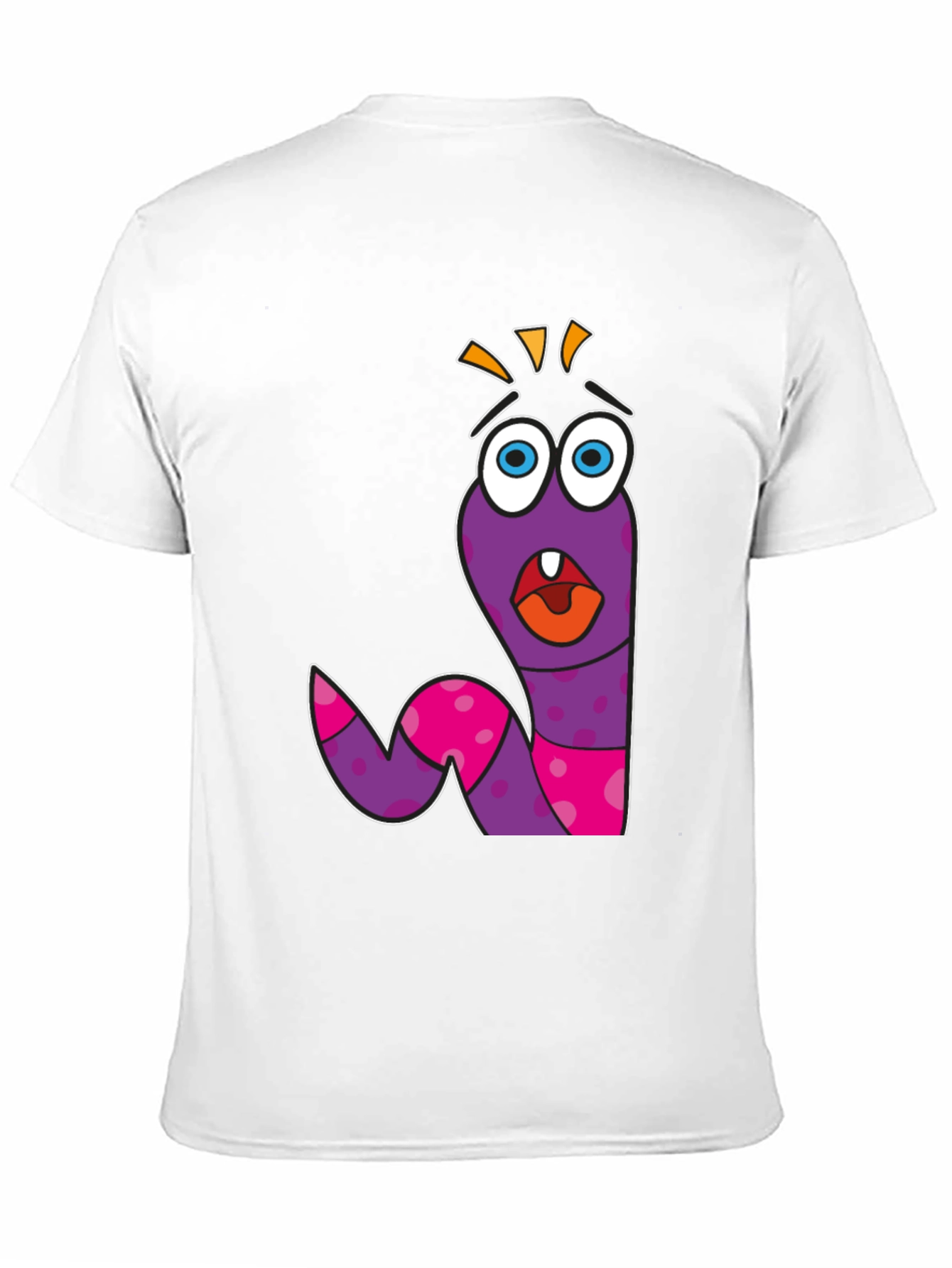 Black Cartoon Worm Graphic Tee - Funny & Unique Design view 11