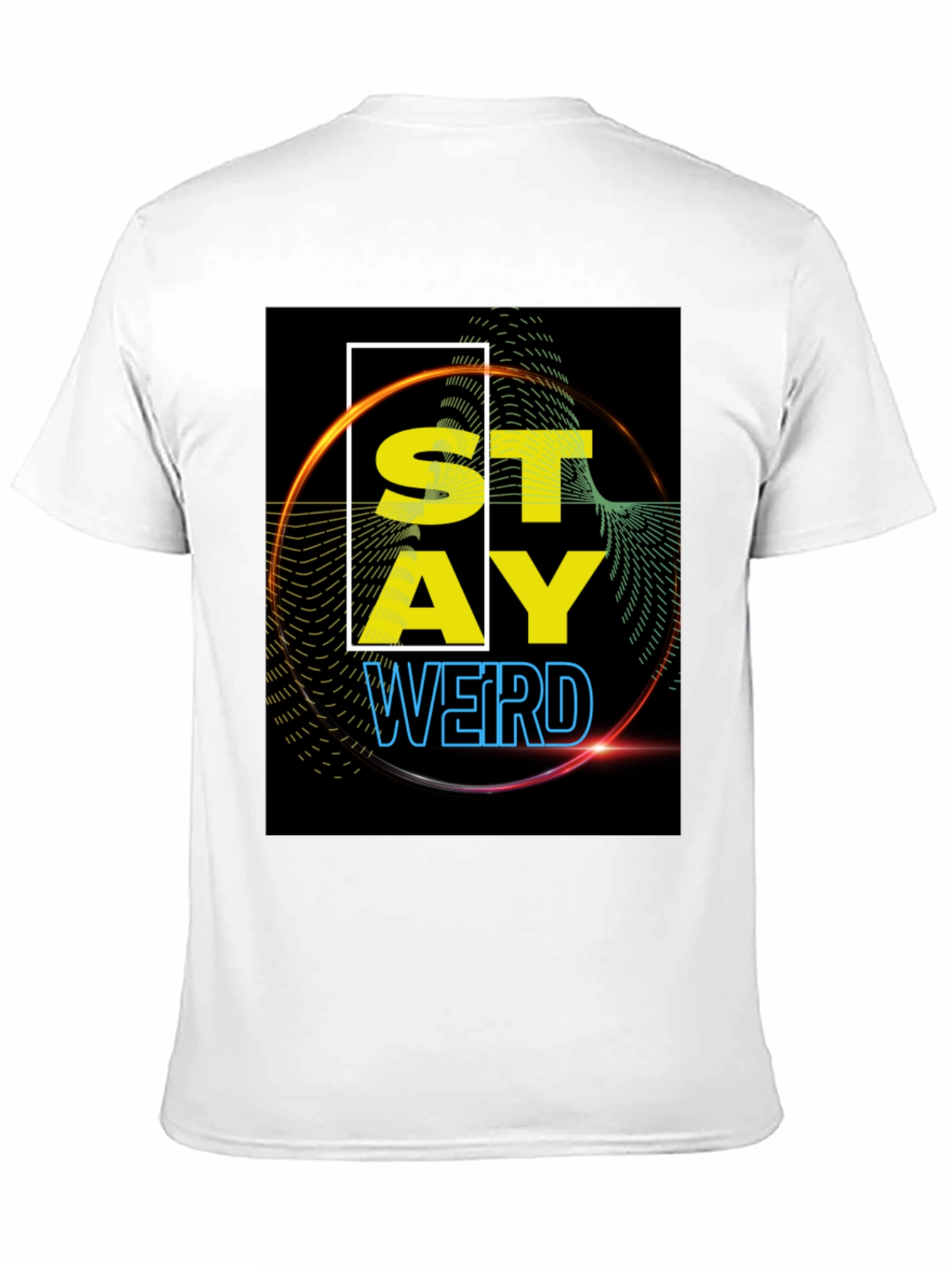 Black Stay Weird Graphic Tee - Black view 11