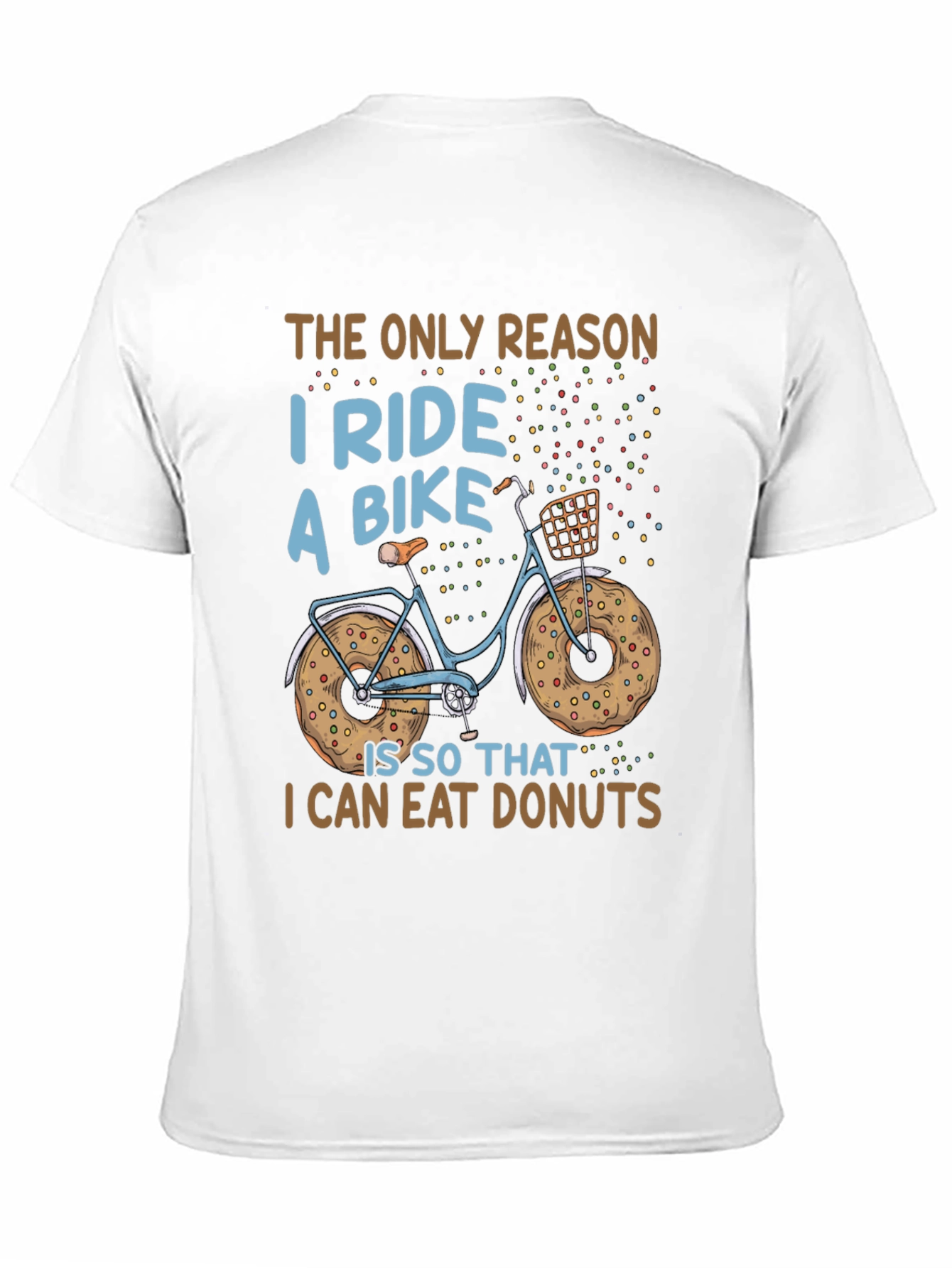 Black Funny Bike & Donut T-Shirt - Cycling & Foodie view 11