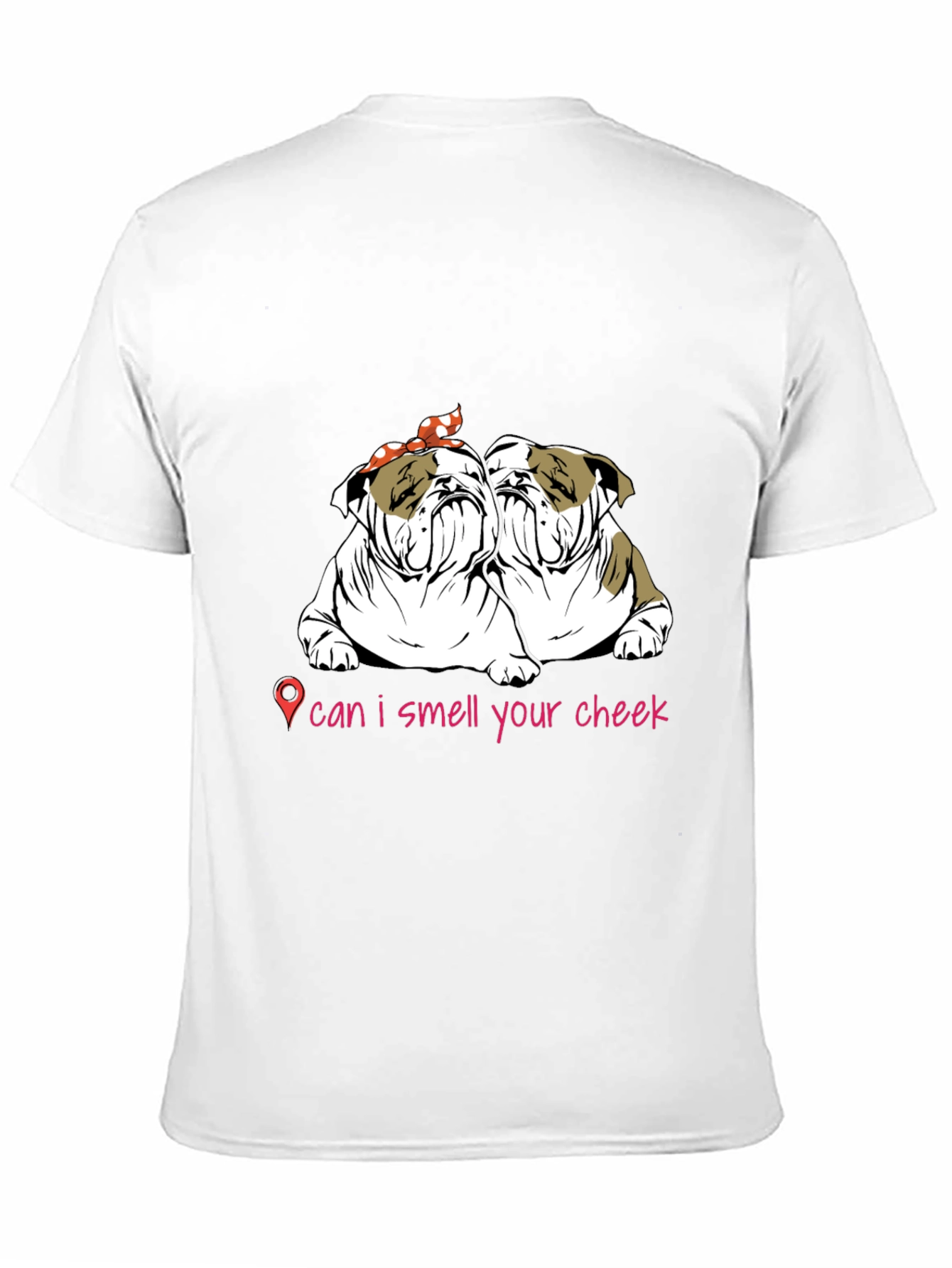 Black Bulldog Cheek Sniff T-Shirt: Cute Pet Lover Tee view 11