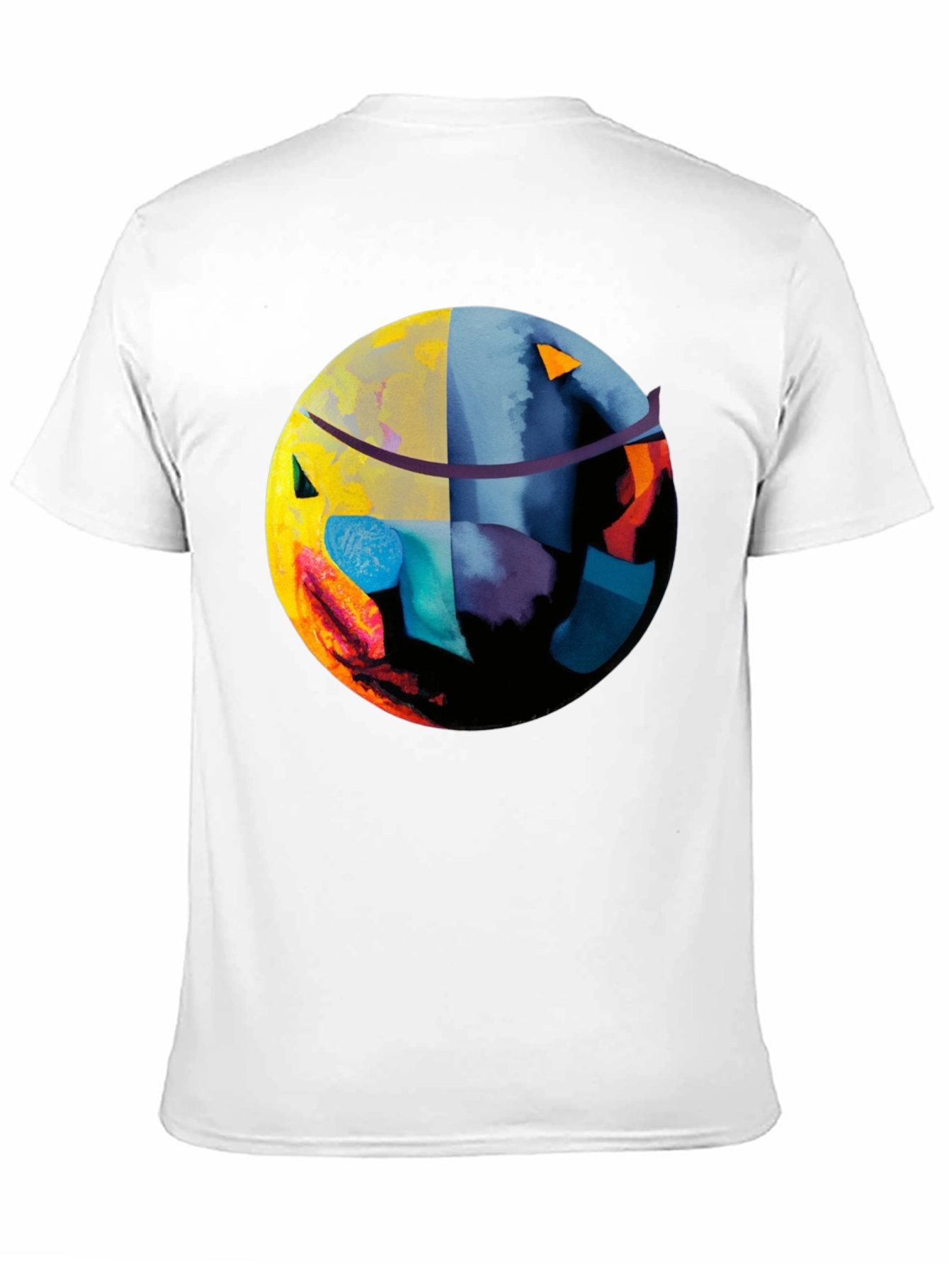 Black Abstract Graphic Print Black T-Shirt view 11