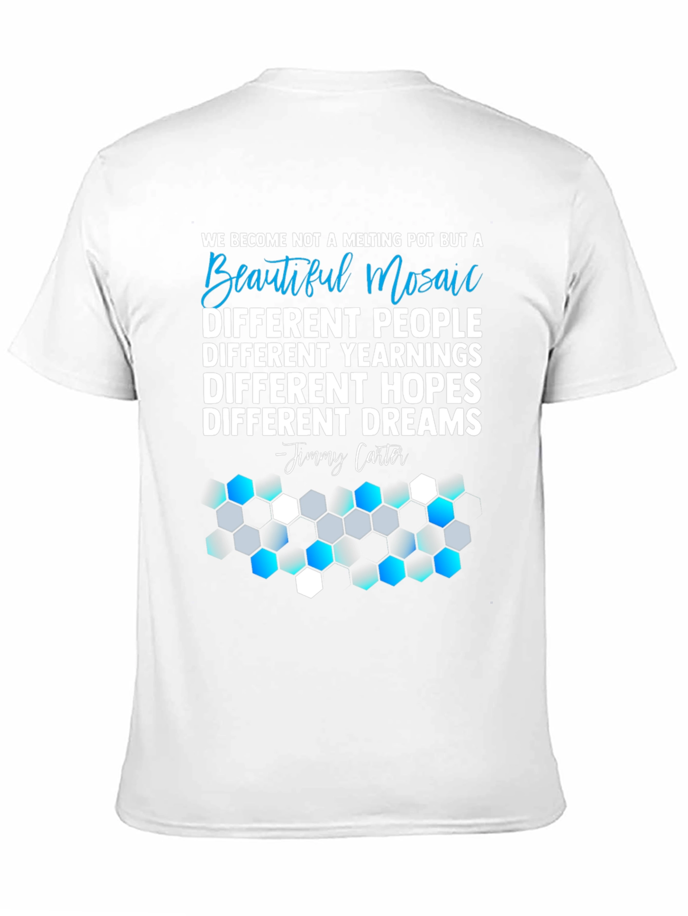 Black Beautiful Mosaic Graphic T-Shirt - Unity Design view 11