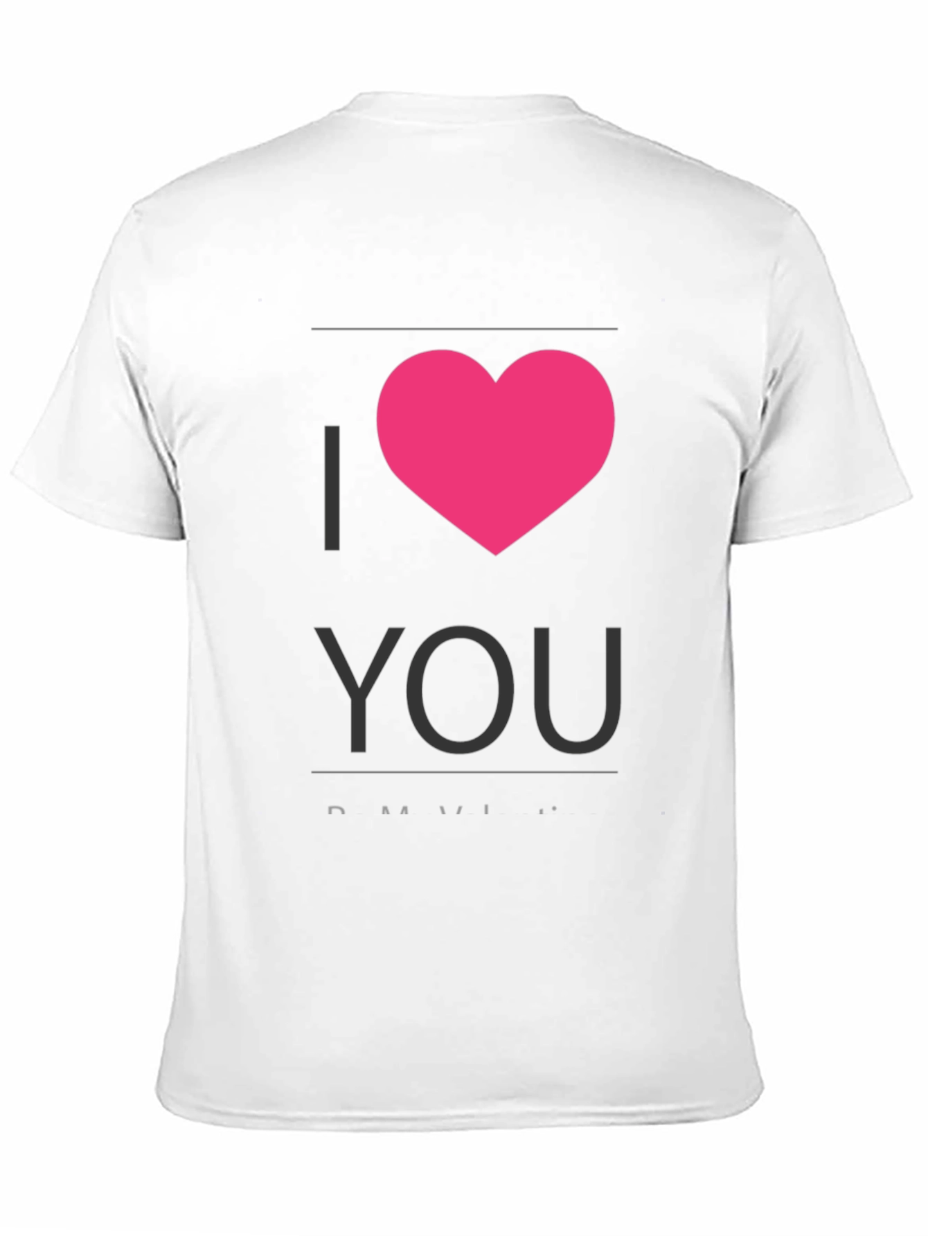 Black I Heart You - Black Crew Neck T-Shirt view 11