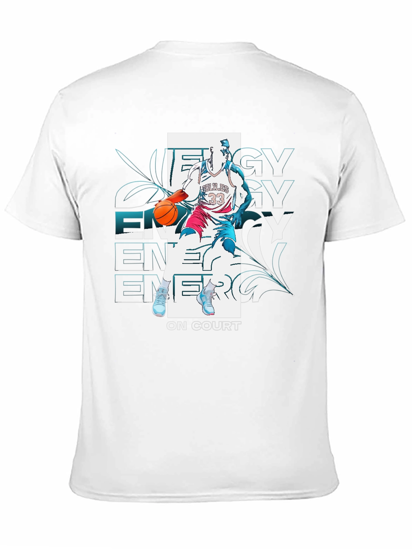 Black Energy On Court Basketball Graphic Tee view 11