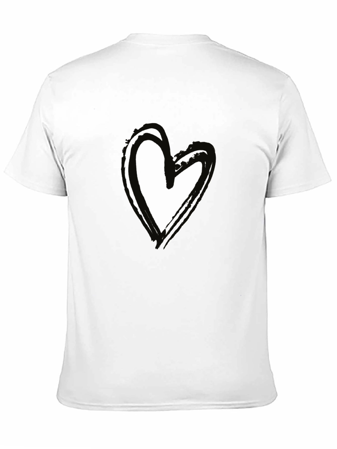 Black Heart Graphic Black Tee - Casual Style view 11