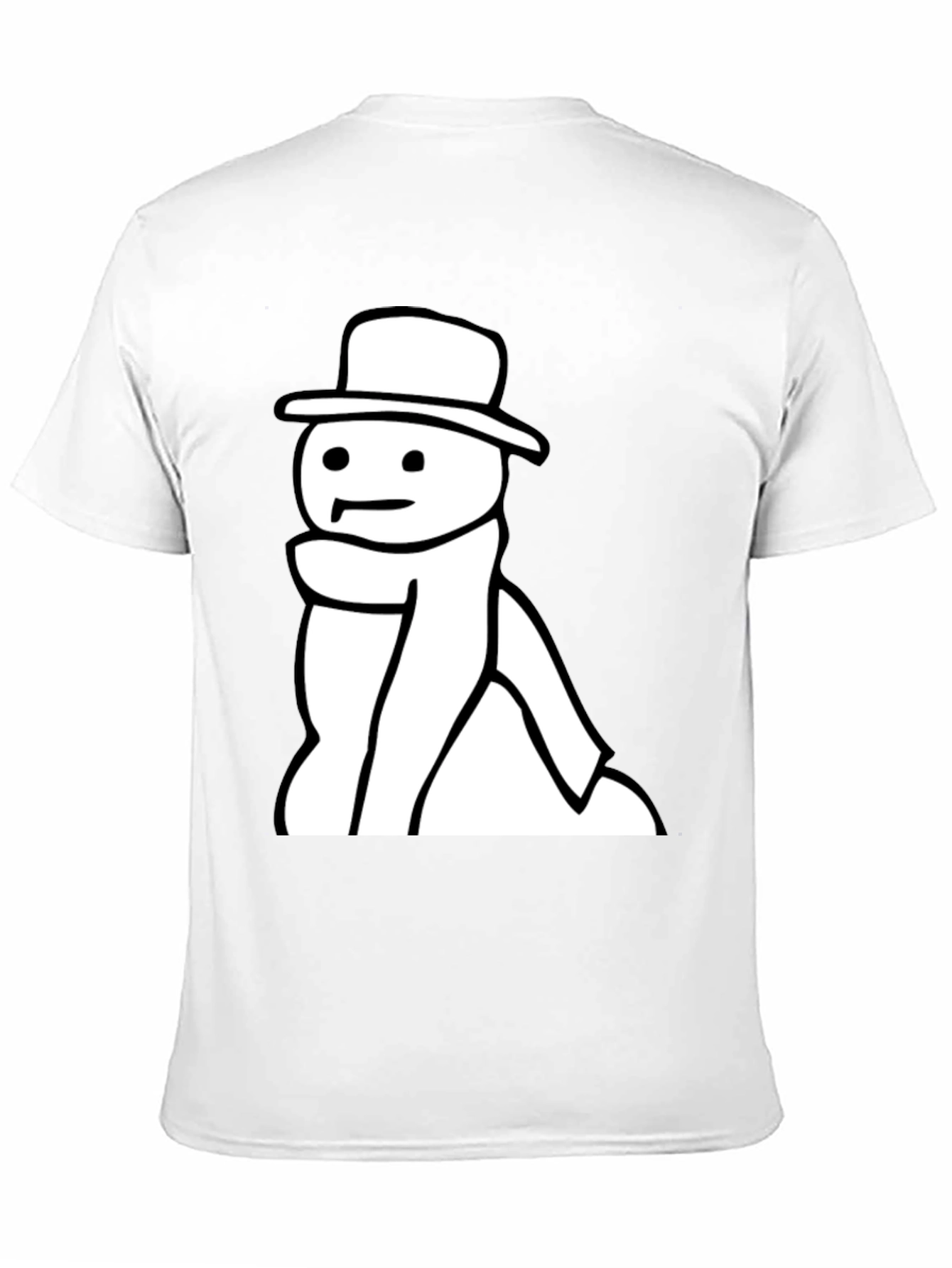 Black Black T-Shirt with Snowman Graphic view 11