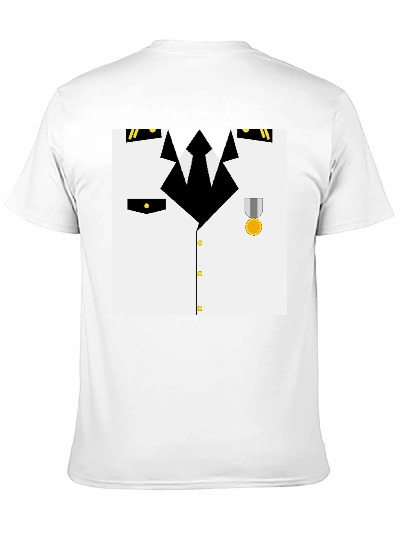 Black Pilot Costume T-Shirt - Realistic Design view 11
