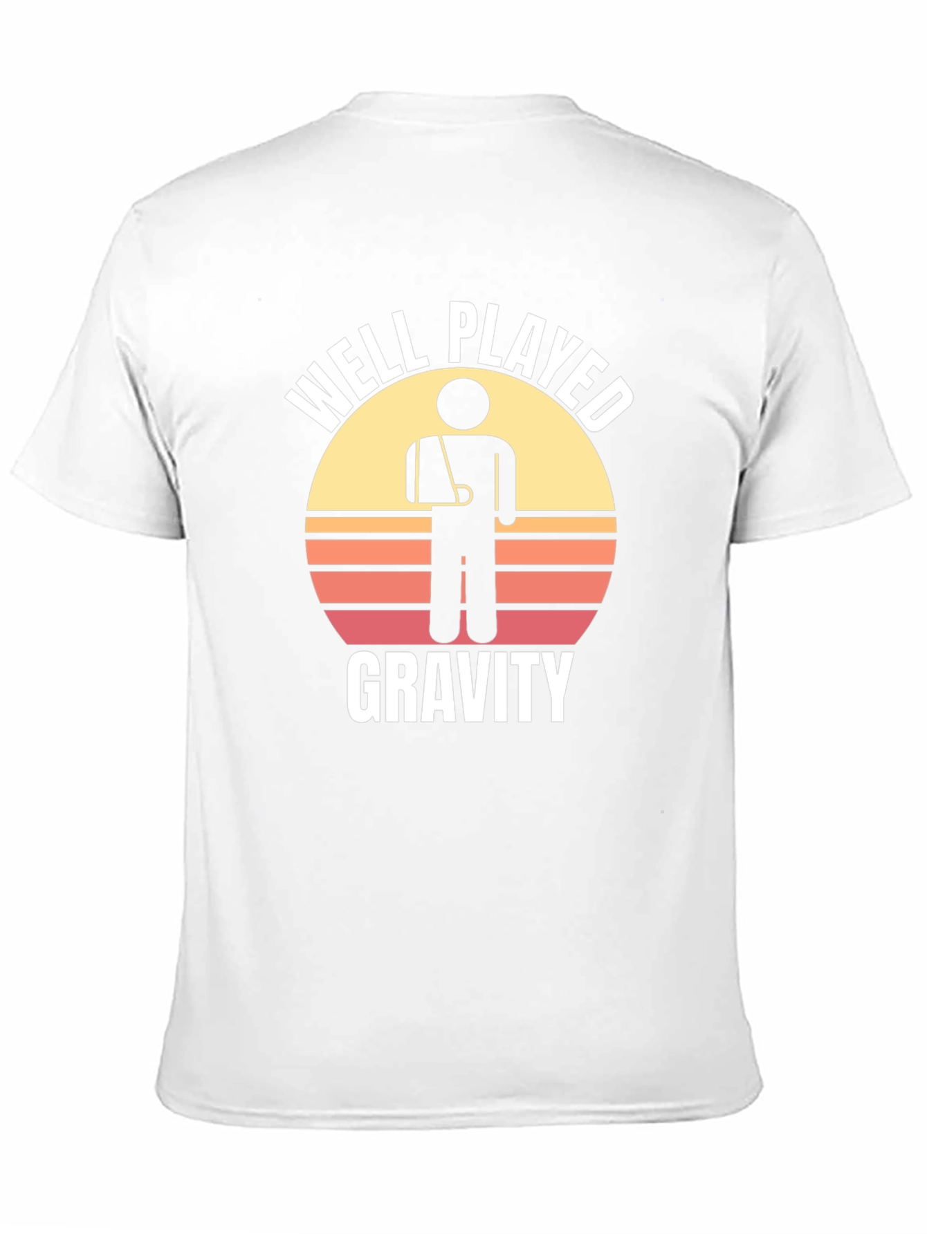 Black Well Played Gravity Graphic T-Shirt - Broken Arm Humor view 11
