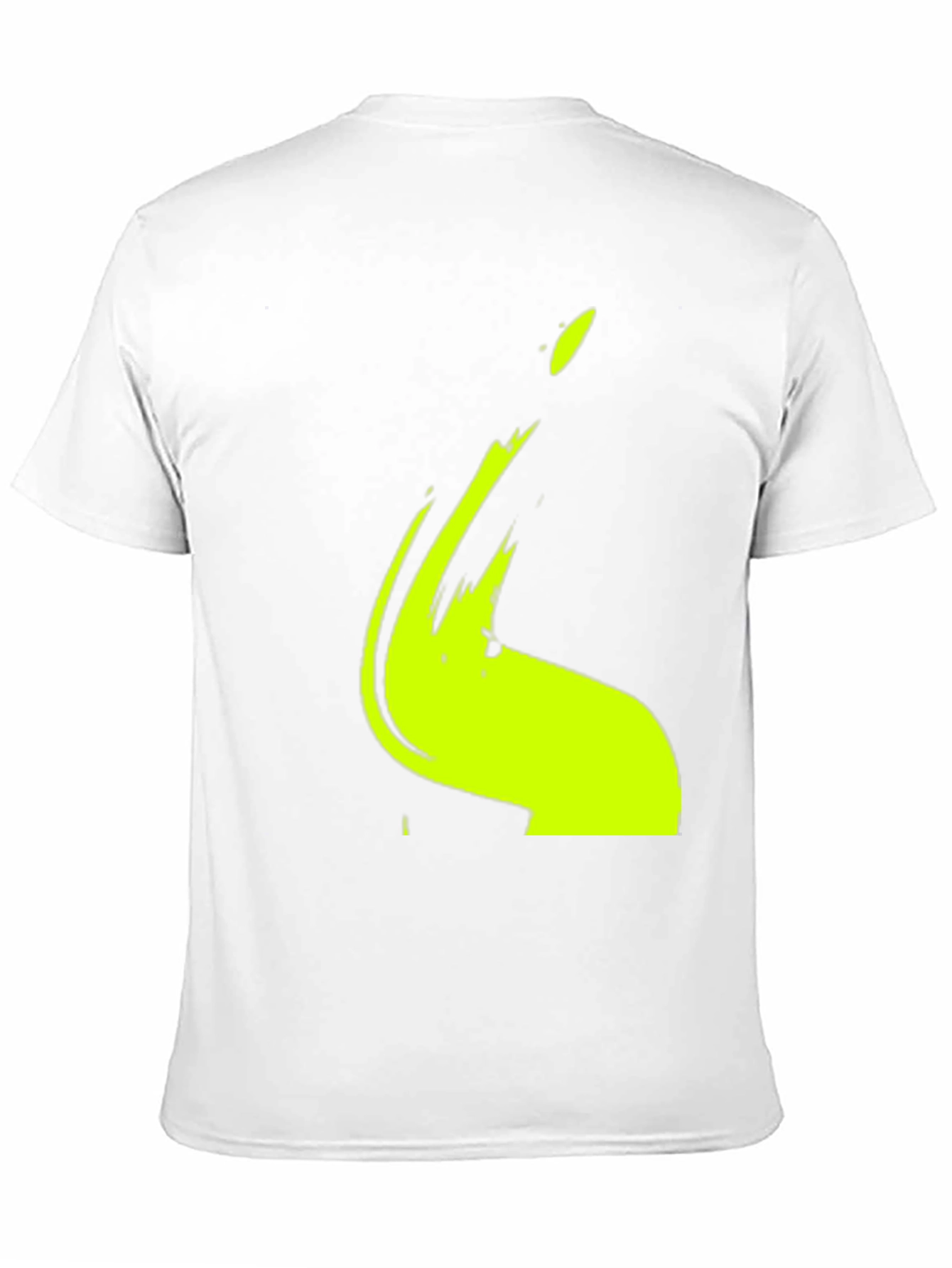 Black Modern Graphic Tee - Abstract Lime Print view 11