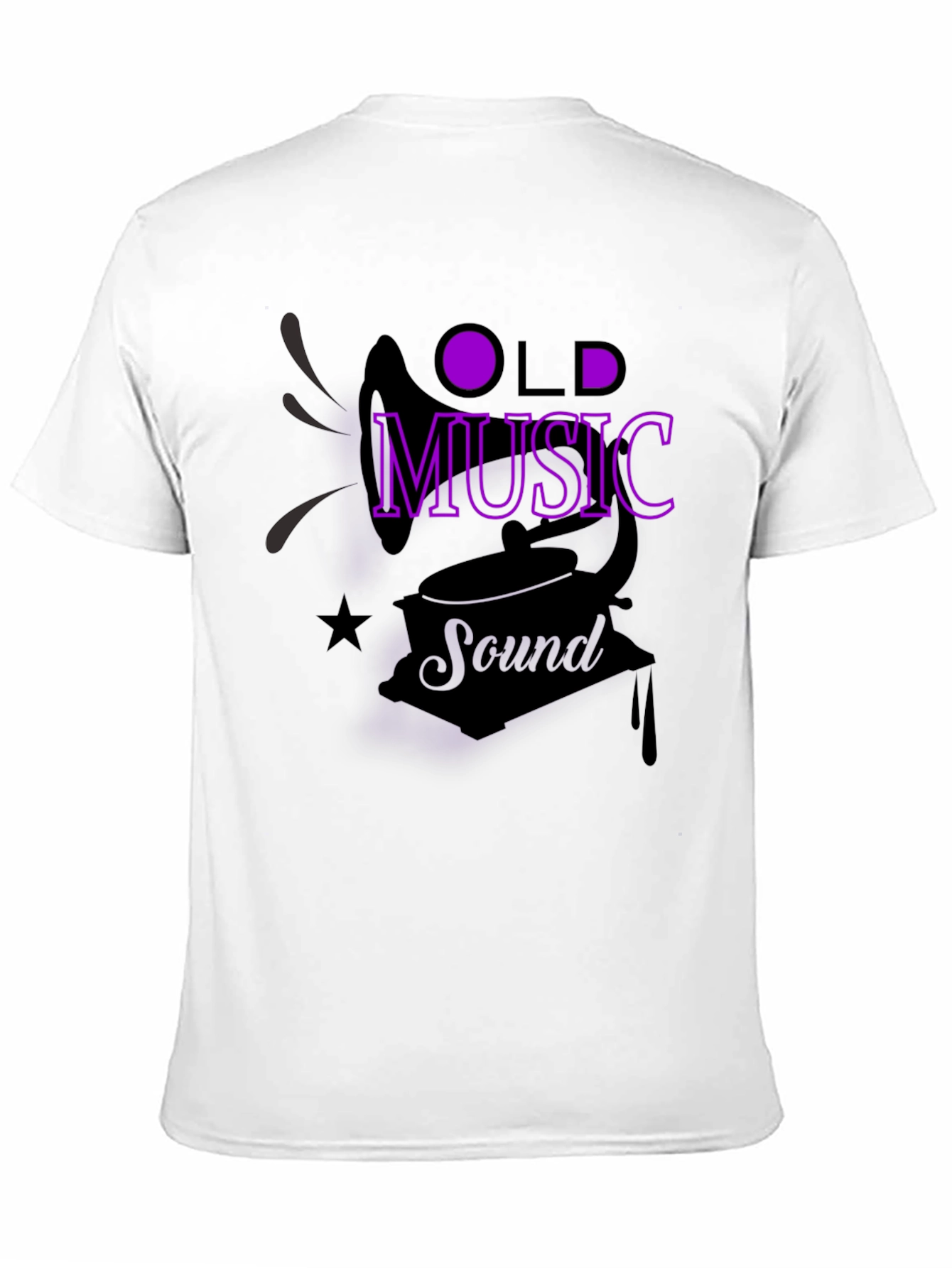 Black Vintage Music T-Shirt view 11