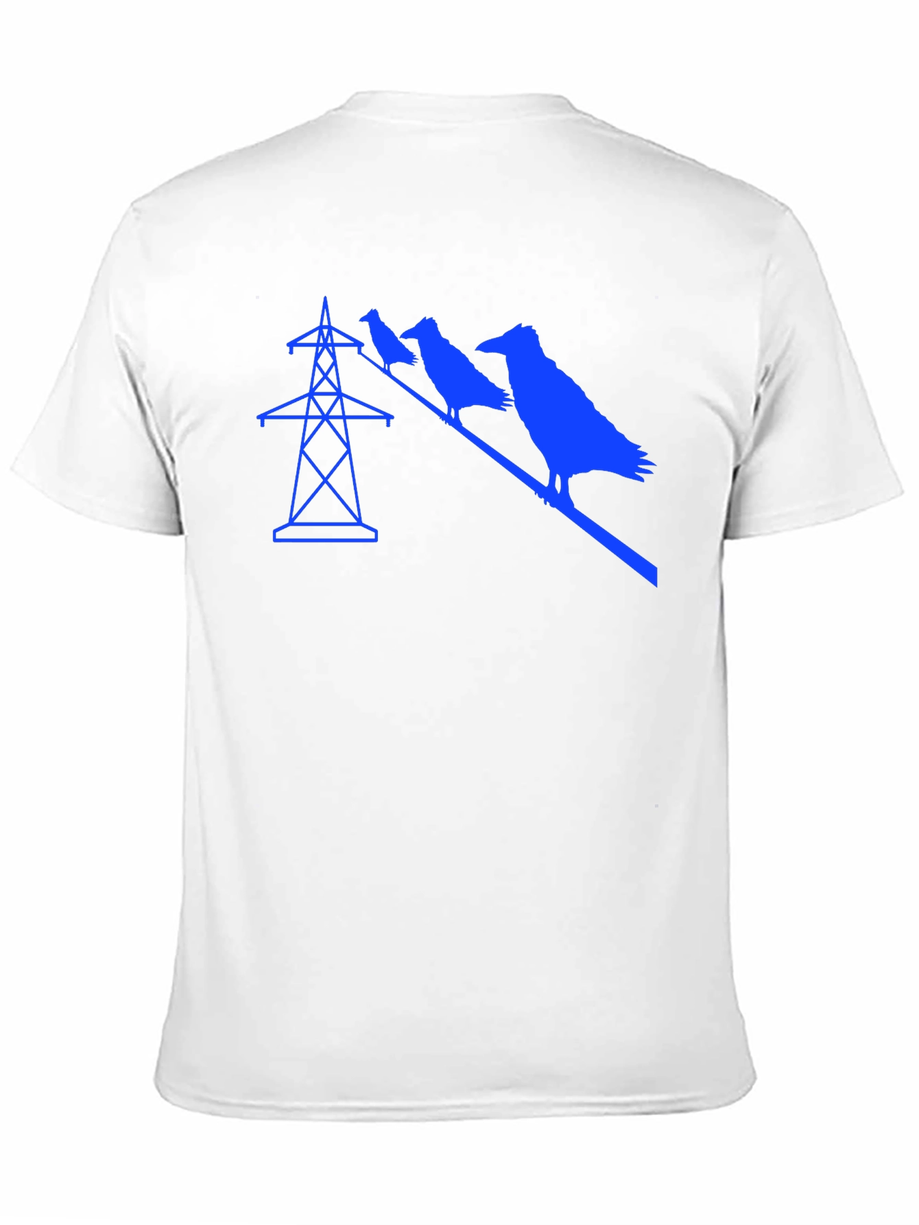 Black Raven on Power Line Graphic Tee - Black view 11